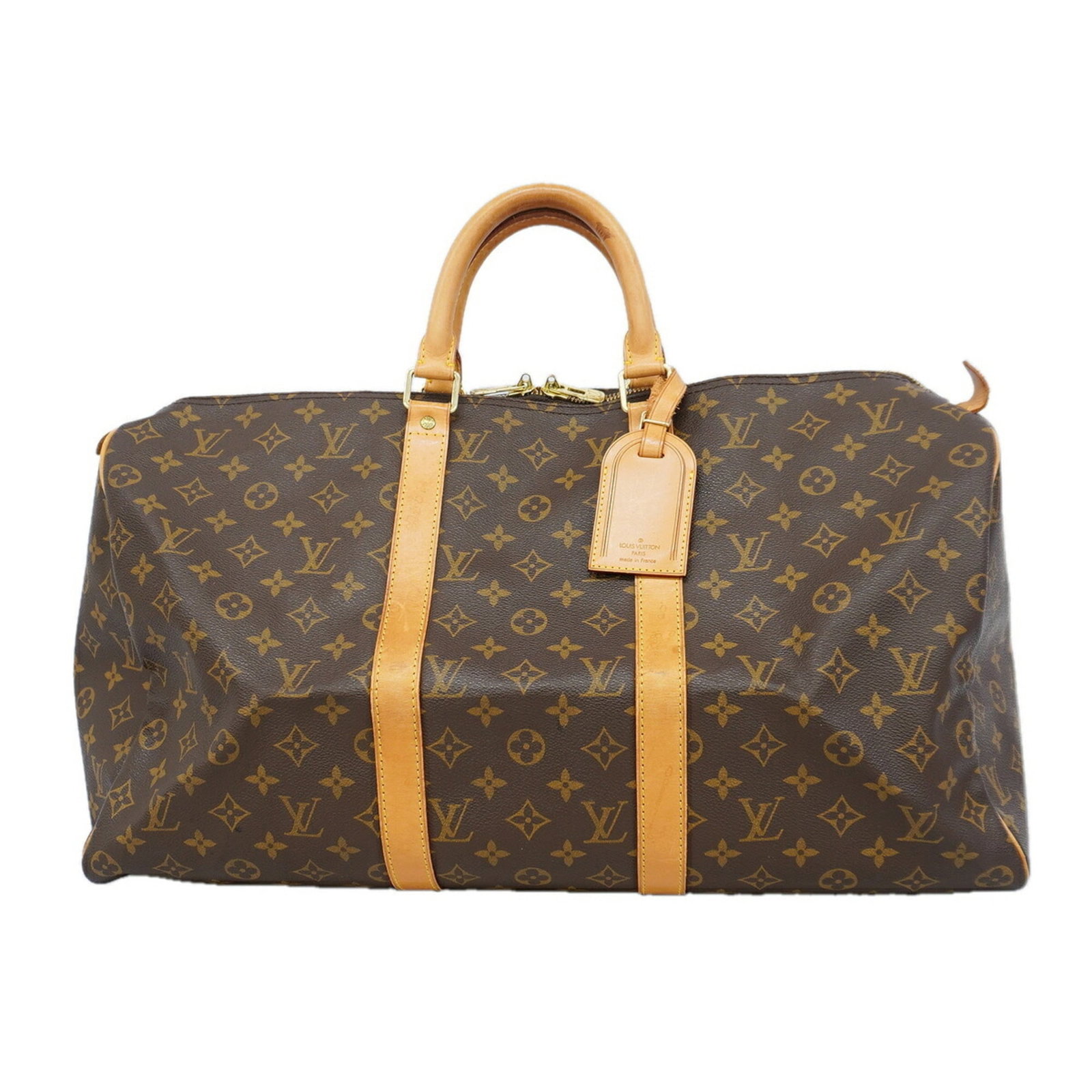 Boston Bag By Louis Vuitton: Boston Bag By Louis Vuitton Boston Bag by Louis Vuitton, a timeless and iconic design, boasts a rich brown color and sleek dimensions, measuring 29cm x 51cm x 22cm. This stylish bag features a