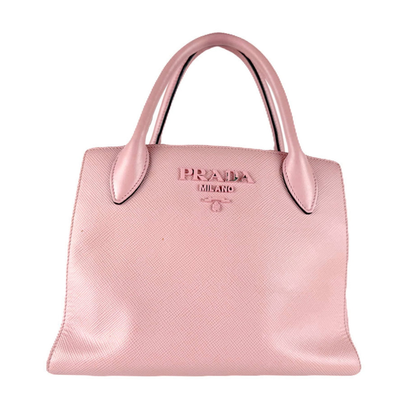 Prada Handbag Shoulder Bag Leather: Prada Handbag Shoulder Bag Leather Pink Prada leather shoulder bag with a 20cm x 26cm x 14cm size, originating from Italy. This handbag features a signature, and its leather material provides a luxuri