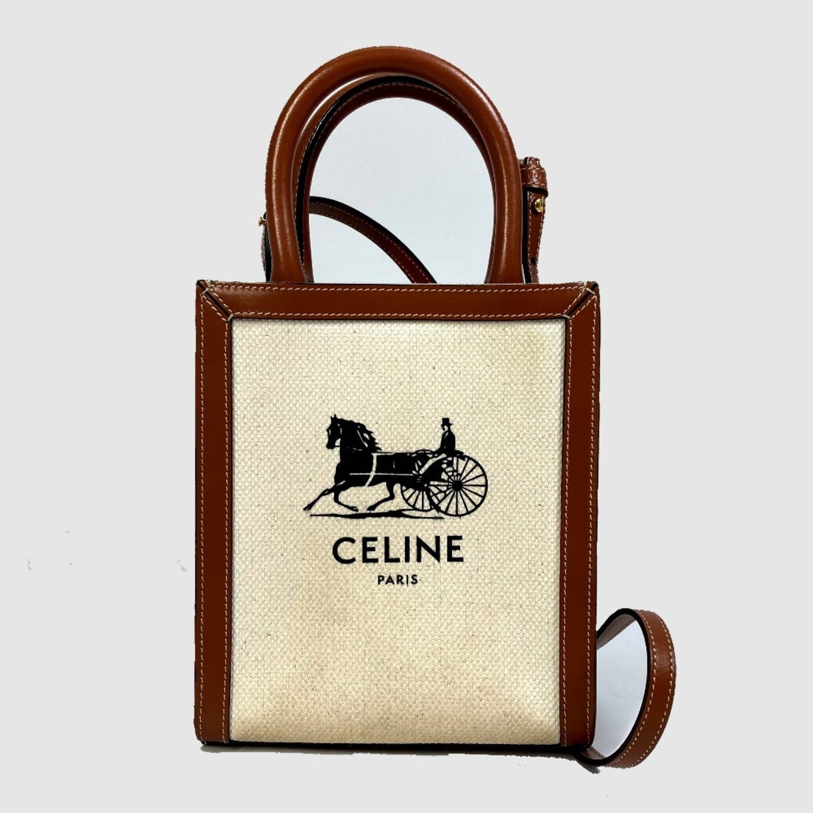 Celine Shoulder Bag Other: Celine Shoulder Bag Other Beige Celine Shoulder Bag with Classic Design. This 193302DCI.02NT Celine shoulder bag features a timeless design with a beige color and a compact size. Made from a durable m