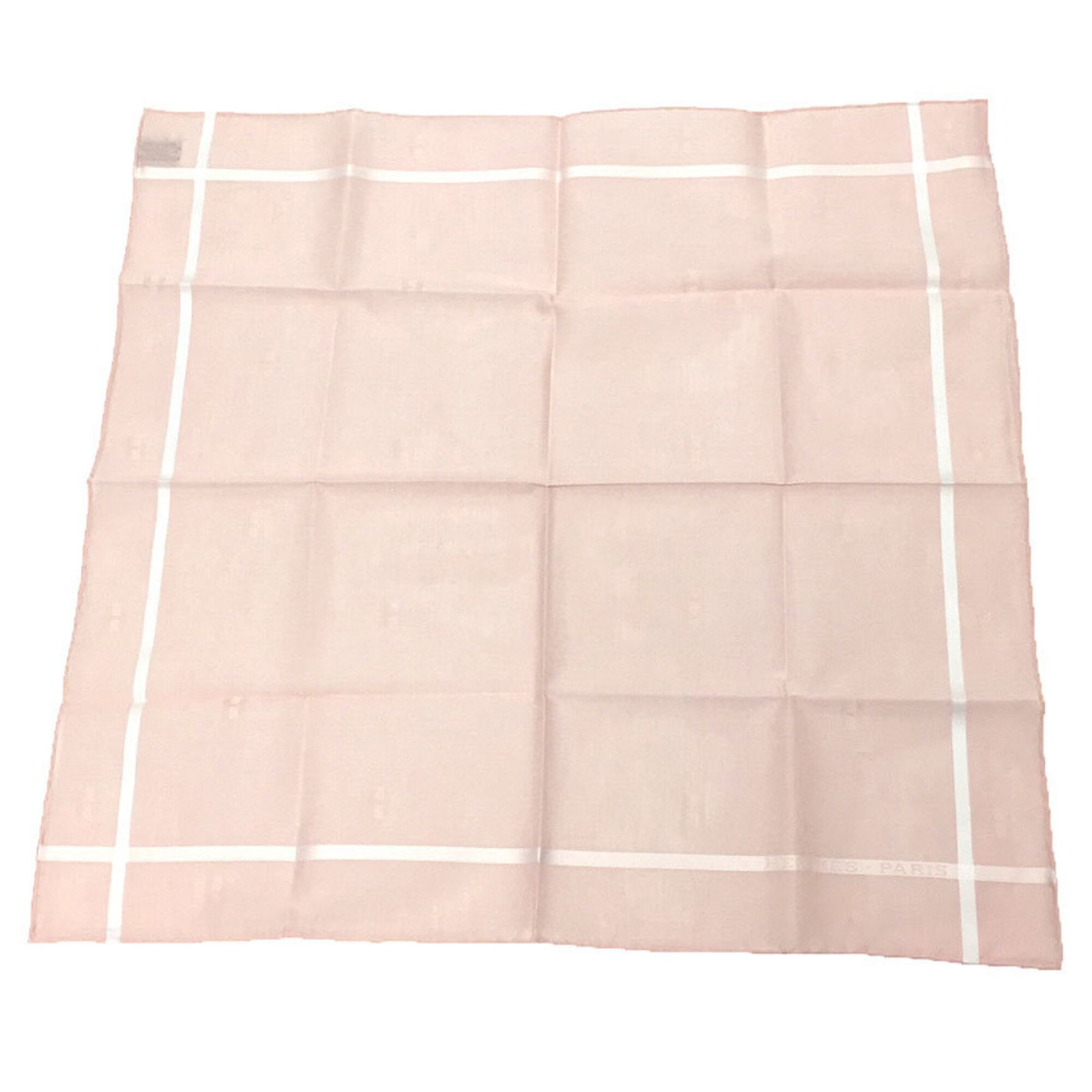 Hermes Cotton Handkerchief: Hermes Cotton Handkerchief Light pink cotton handkerchief from the renowned French fashion house Hermes, measuring 45cm x 45cm. Made from high-quality cotton, this elegant accessory boasts a classic