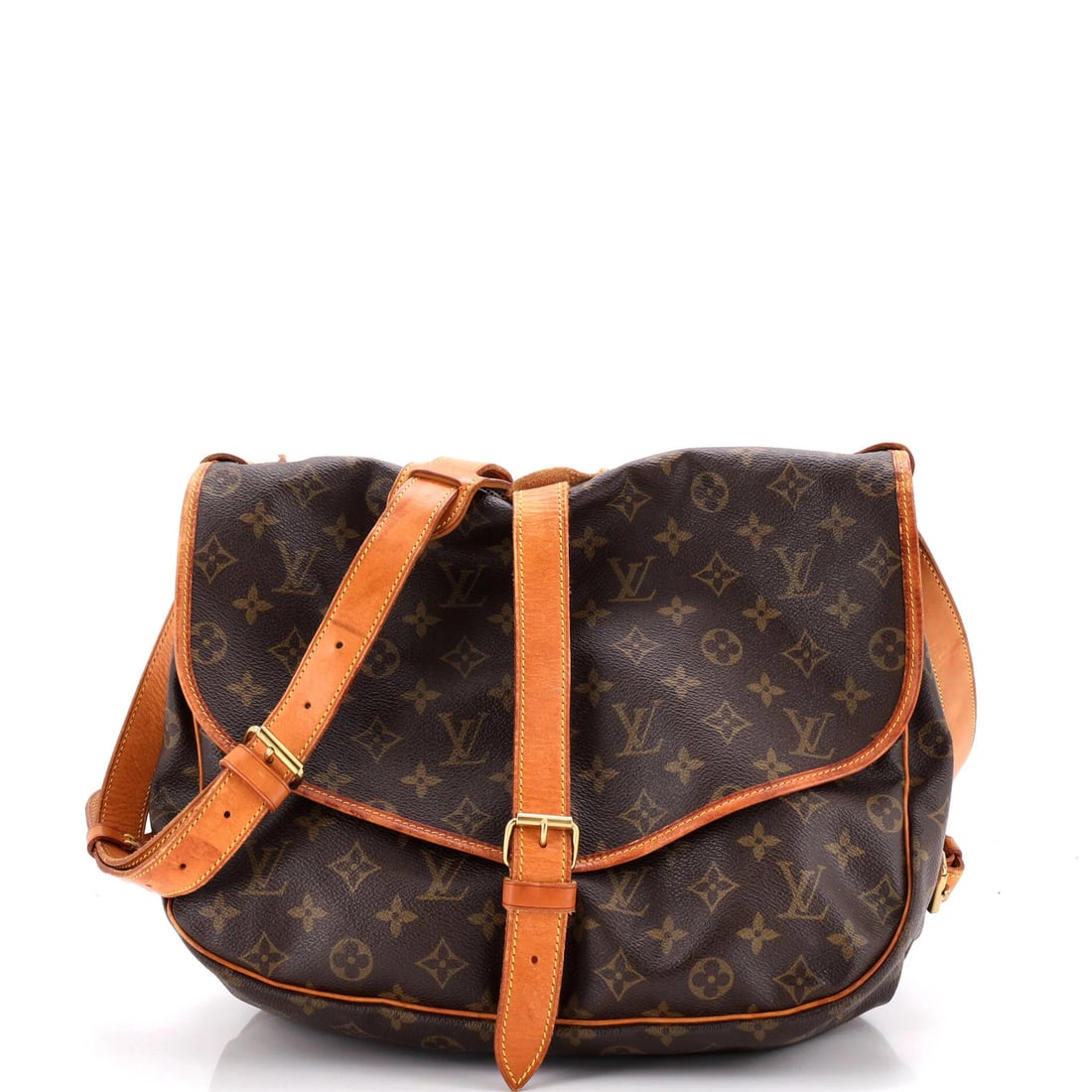 Louis Vuitton Saumur Handbag Monogram Canvas 35: Louis Vuitton Saumur Handbag Monogram Canvas 35 Brown Louis Vuitton Saumur Handbag Monogram Canvas 35, a classic cross body bag with a 35cm size, features a canvas coated exterior with a signature mon