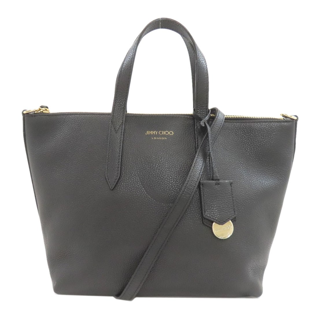 Handbag Leather Jimmy Choo 2Way: Handbag Leather Jimmy Choo 2Way Item Specifics: Brand: Jimmy Choo Style: Handbag Color: black Type: Handbag Exterior Color: black Exterior Material: Leather Product Disclaimer: Pre-owned unless stated