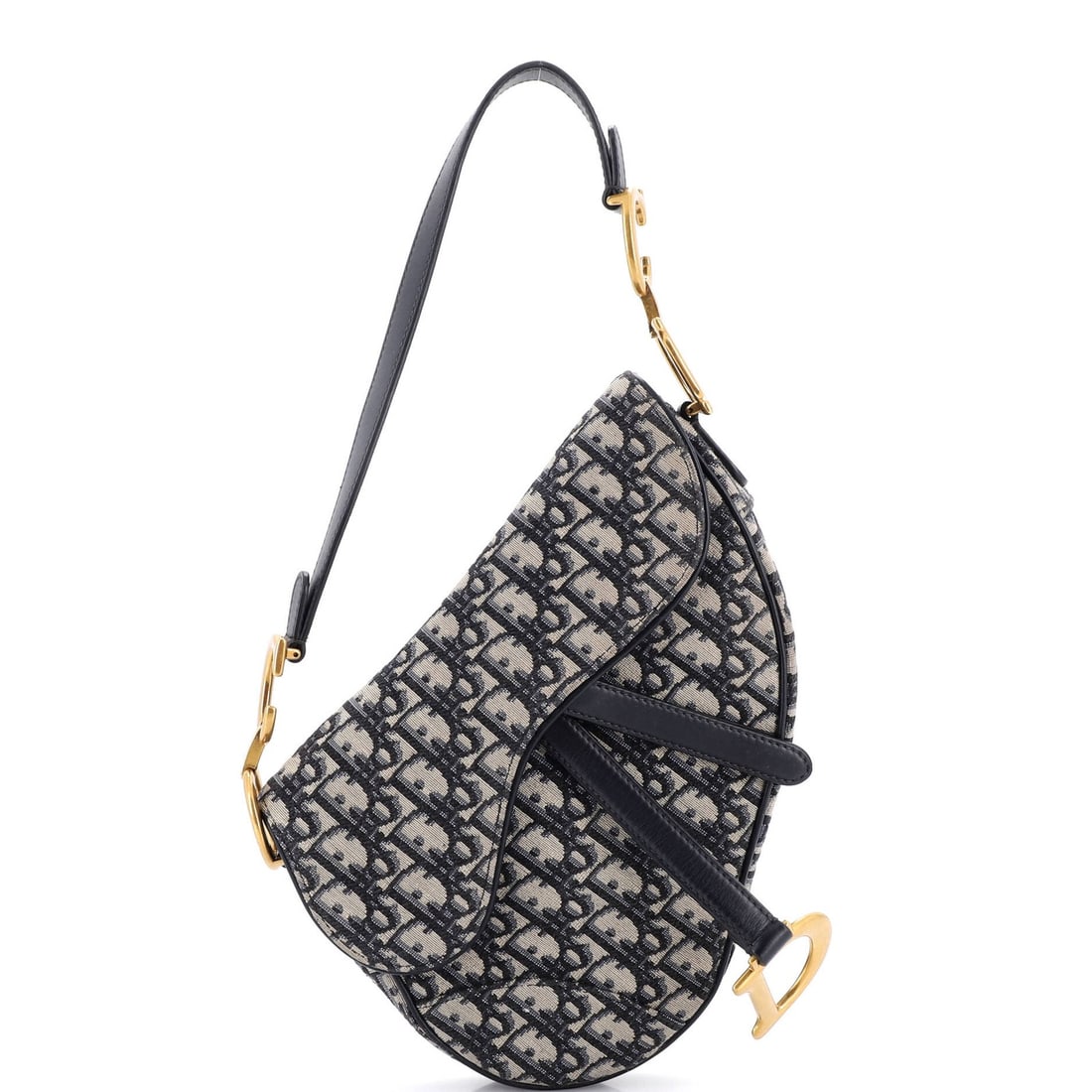 Canvas Oblique Medium Saddle Handbag Dior Christian: Canvas Oblique Medium Saddle Handbag Dior Christian Canvas Oblique Medium Saddle Handbag Dior Christian - A stylish and versatile shoulder bag with a classic oblique design, featuring a blue canvas ex