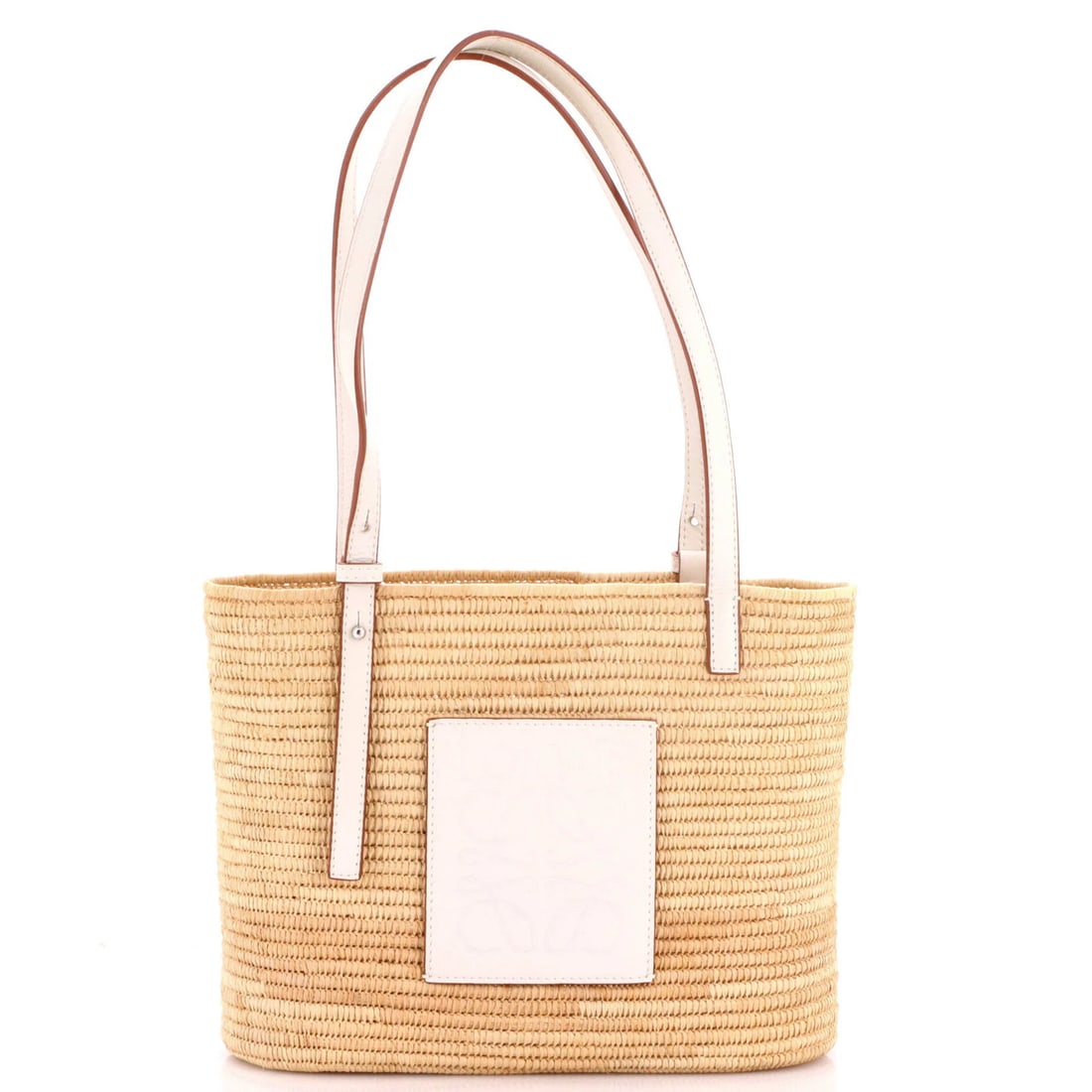 Square Basket Tote Raffia Loewe Small Woven (1 of 6)