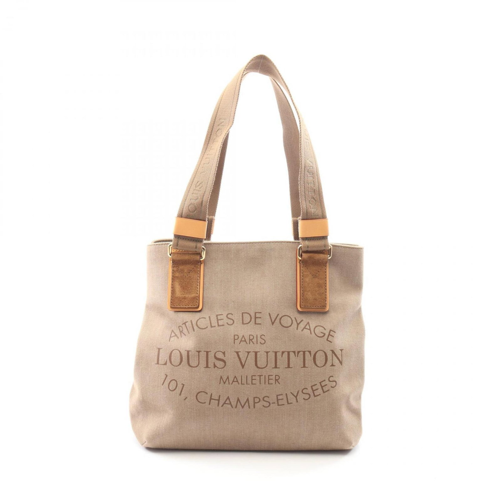 Louis Vuitton Handbag Tote Bag Canvas Suede Leather: Louis Vuitton Handbag Tote Bag Canvas Suede Leather Canvas, suede, and leather come together in this Louis Vuitton tote bag, available in beige and brown. Measuring 29cm x 30cm x 18cm, it features a c