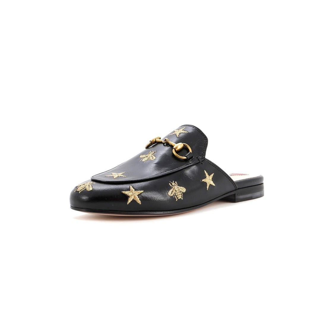 Women's Mules Leather Embroidered Gucci Princetown (1 of 5)