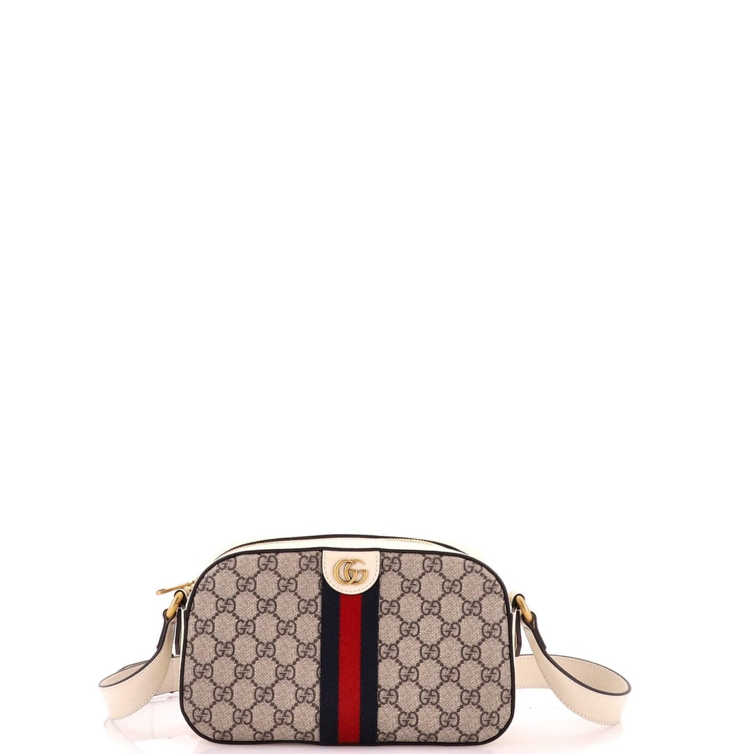 Gucci Ophidia Camera Bag GG Coated Small Leather Canvas: Gucci Ophidia Camera Bag GG Coated Small Leather Canvas Small Gucci Ophidia Camera Bag in Neutral Brown Canvas Coated with Leather, featuring a classic cross body design with minor creases and