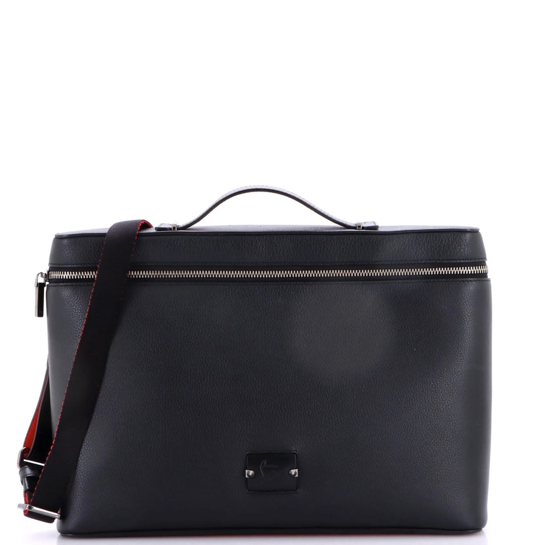 Christian Louboutin Crossbody Leather Kypipouch Large Bag: Christian Louboutin Crossbody Leather Kypipouch Large Bag The Christian Louboutin Kypipouch Large Crossbody Bag is a stylish and spacious leather bag with a sleek black exterior and a vibrant red