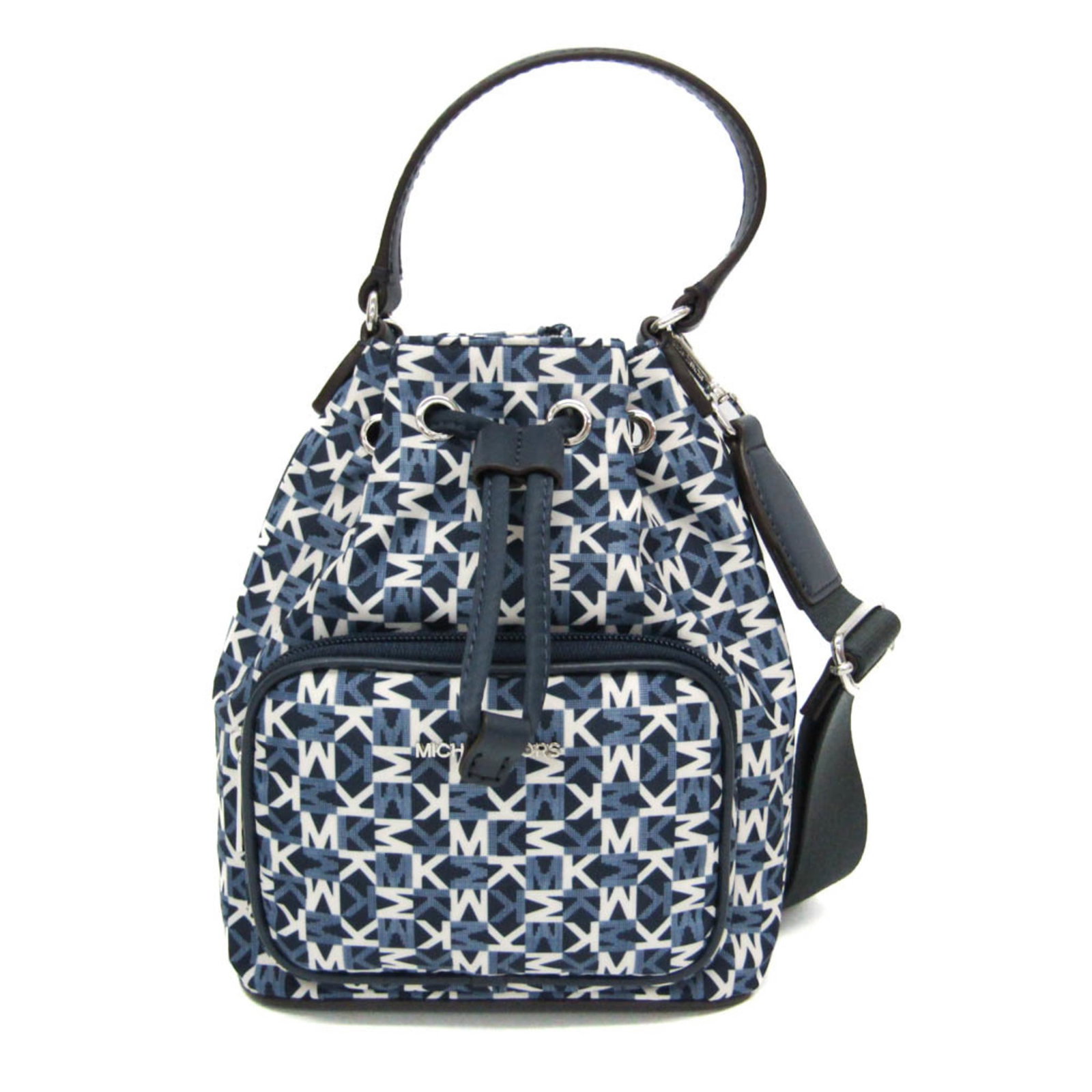 Handbag Polyester Michael Kors Shoulder Bag: Handbag Polyester Michael Kors Shoulder Bag Navy Michael Kors polyester shoulder bag with a sleek design, featuring a top width of 16.5cm and a sturdy zipper pocket for added convenience. The bag's