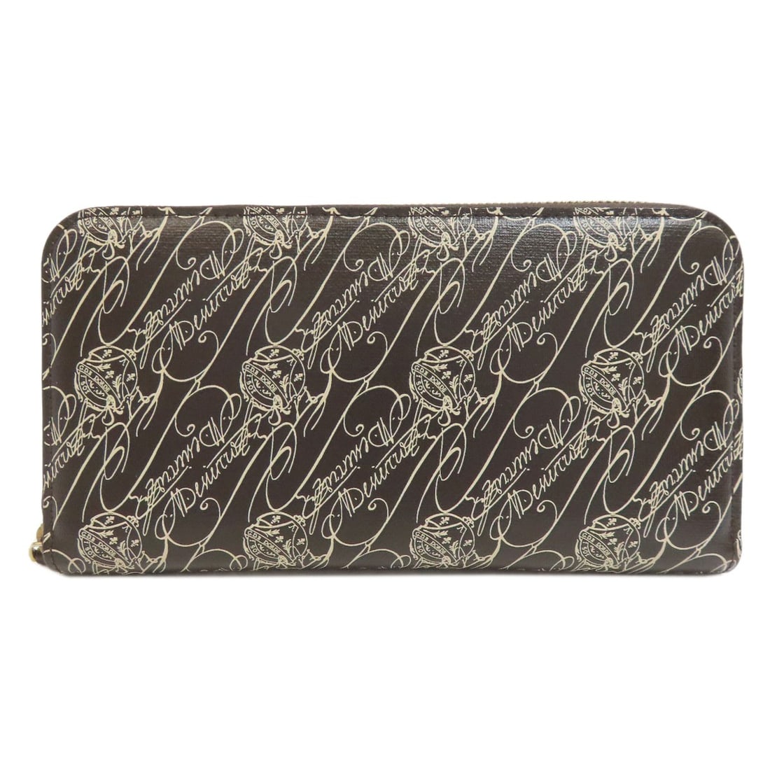 Calligraphy Long Wallet Pvc Coin Pocket Berluti: Calligraphy Long Wallet Pvc Coin Pocket Berluti Brown Berluti Long Wallet with Coin Pocket Made of PVC. This long wallet features a coin pocket and is made of PVC, with a brown exterior color. The