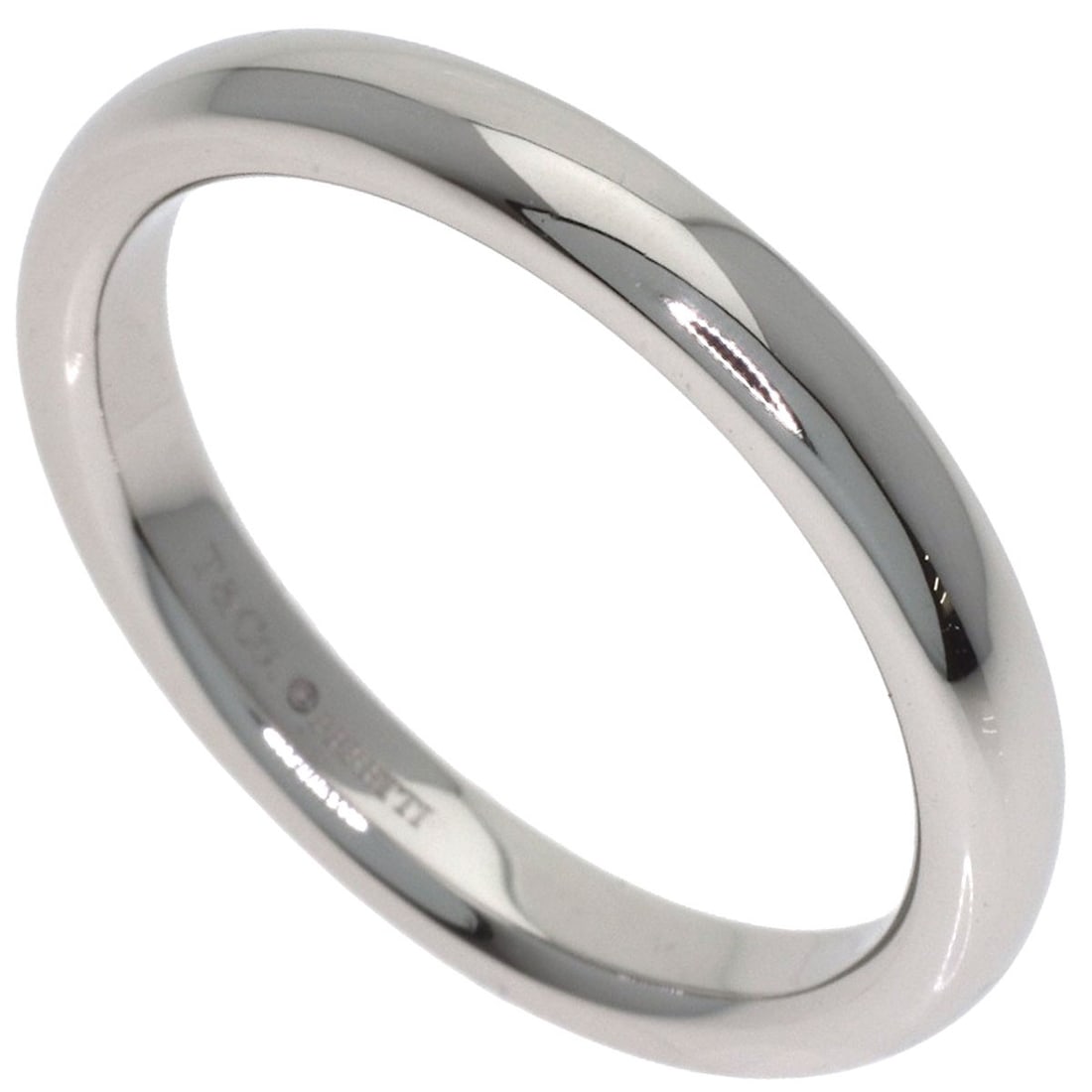 Tiffany Co Platinum Wedding Ring: Tiffany Co Platinum Wedding Ring Platinum wedding ring from Tiffany & Co., featuring a 6(US) ring size and made from 950 platinum, a highly pure and durable metal. This silver-toned platinum ring has