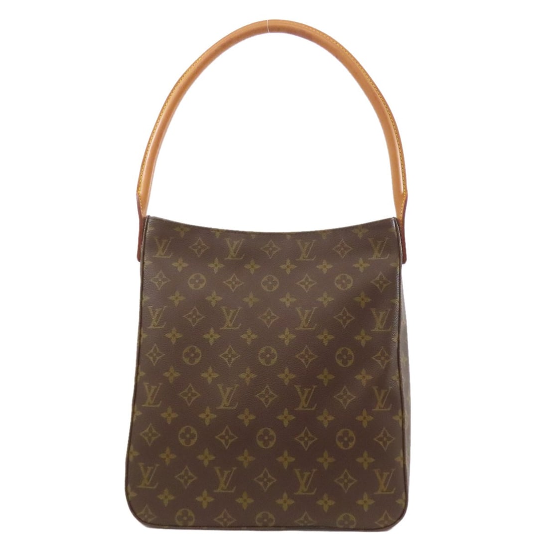 Monogram Canvas Looping Gm Shoulder Bag Louis Vuitton M51145: Monogram Canvas Looping Gm Shoulder Bag Louis Vuitton M51145 Monogram canvas exterior adds a touch of classic Louis Vuitton style to this brown shoulder bag. The bag features a distinctive looping gm