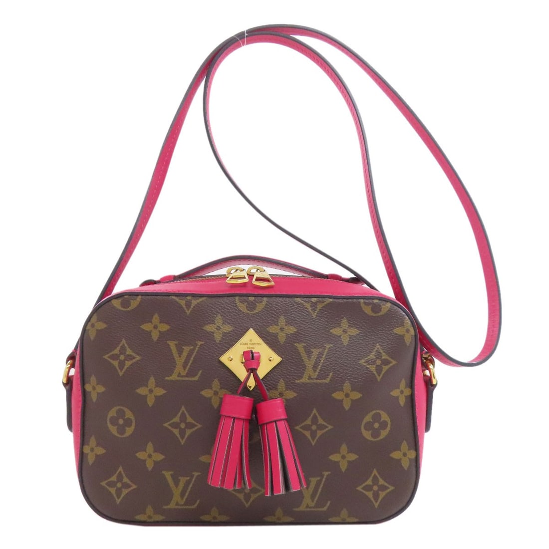 Monogram Canvas Louis Vuitton M43557 Saintonge Shoulder Bag: Monogram Canvas Louis Vuitton M43557 Saintonge Shoulder Bag Brown Monogram Canvas Louis Vuitton M43557 Saintonge Shoulder Bag. This shoulder bag features a classic monogram canvas exterior in a rich