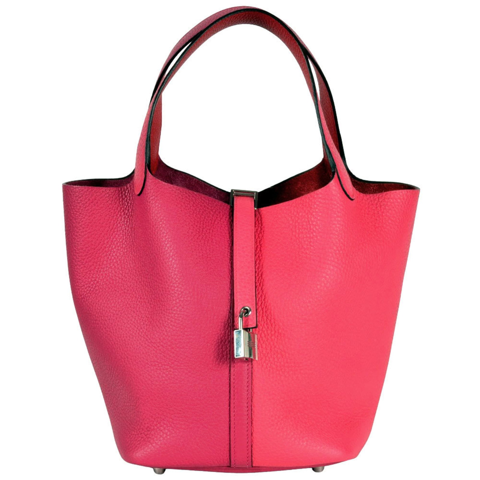 Clemence Leather Handbag Taurillon Hermes: Clemence Leather Handbag Taurillon Hermes Taurillon clemence leather gives this Picotin handbag a sophisticated, luxurious feel. With its bold red color and sleek design, this Herm?s handbag is a stat
