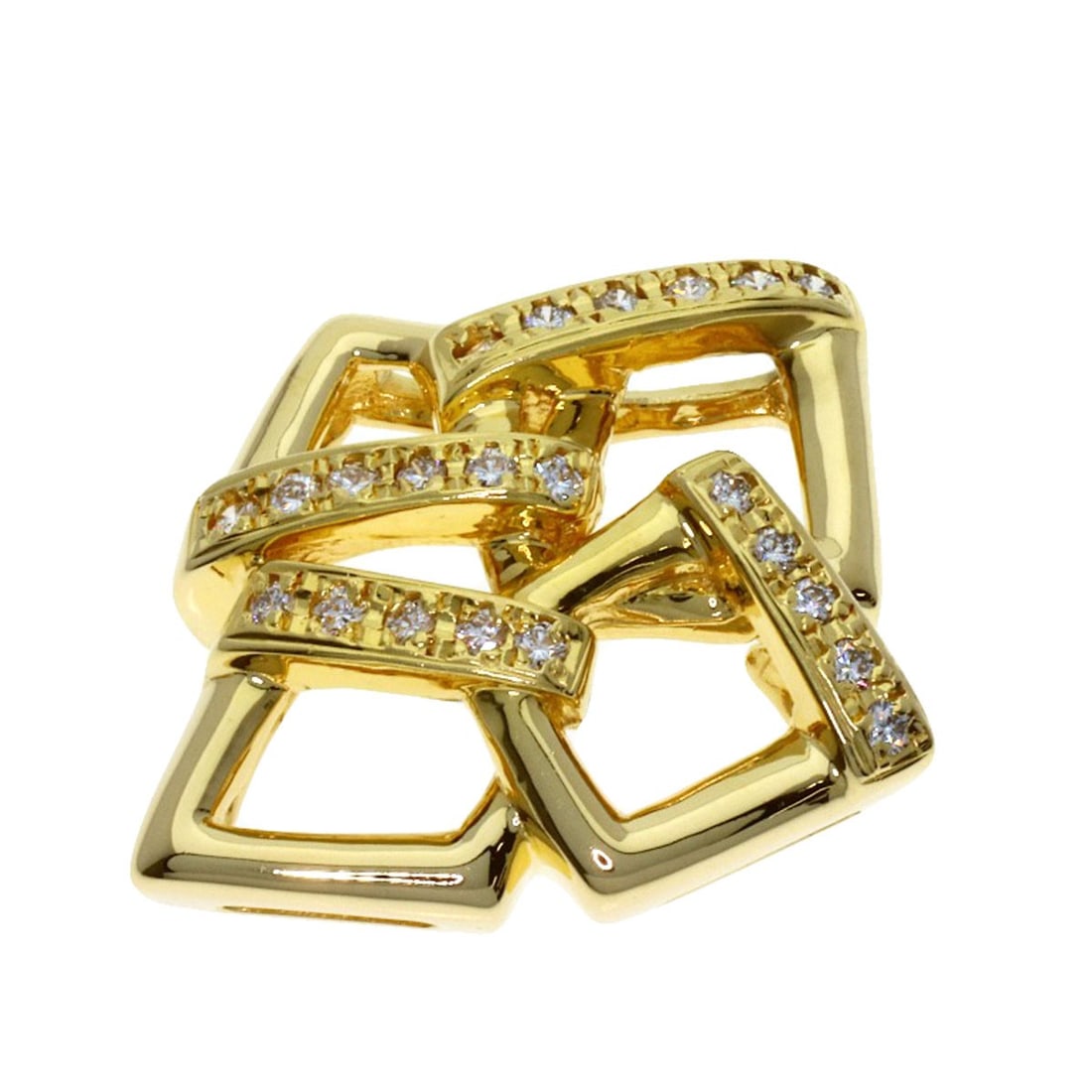 Diamond Pendant Top K18 Yellow Gold Pola: Diamond Pendant Top K18 Yellow Gold Pola K18 Yellow Gold Pola Diamond Pendant Top. A stunning diamond pendant top features a 0.22ct D color diamond, set in high-quality K18 yellow gold. The elegant