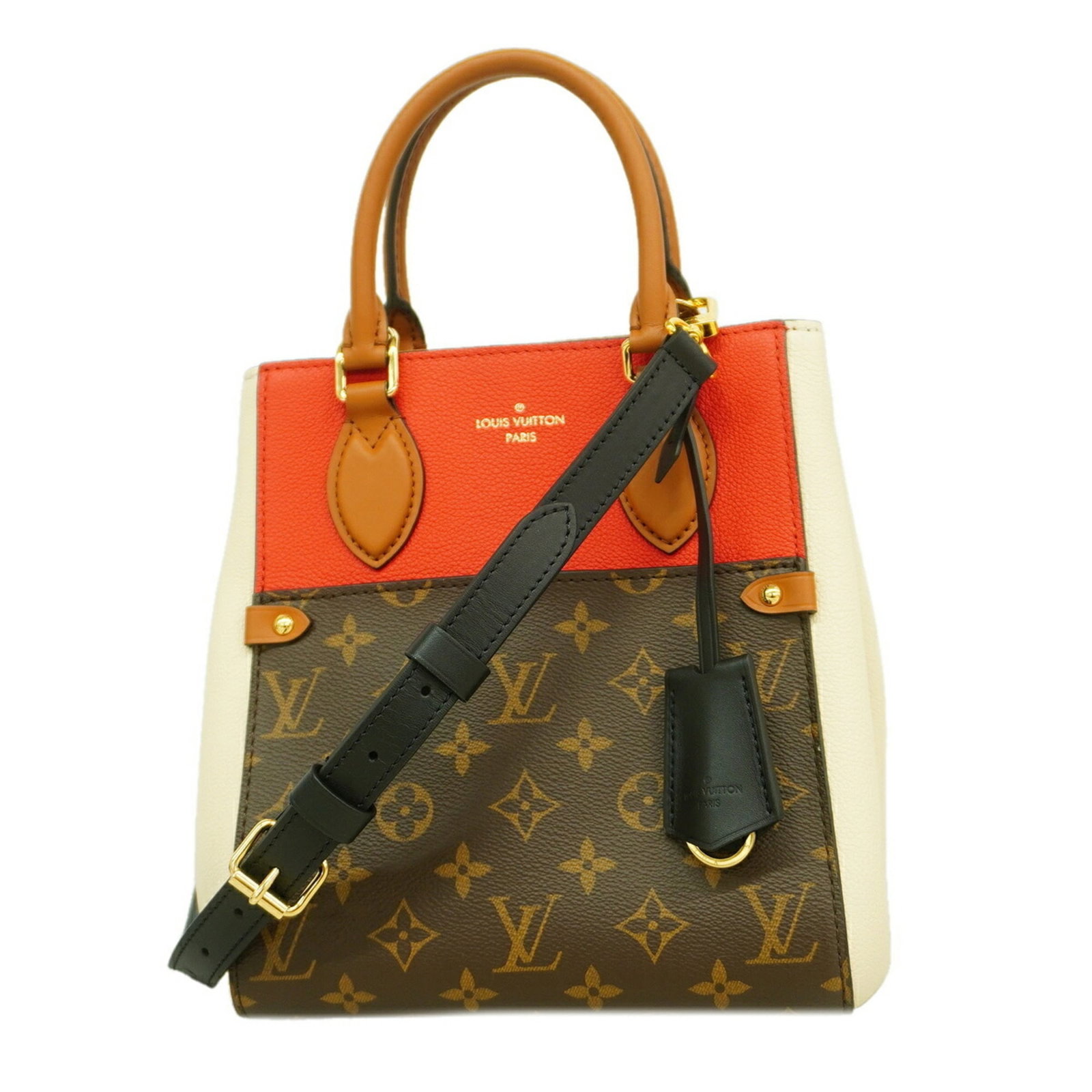 Handbag Louis Vuitton: Handbag Louis Vuitton Brown, Cerise, or Cream Louis Vuitton handbag with dimensions 23cm x 20cm x 16cm. This stylish bag features a classic design and a durable construction. Made by Louis Vuitton,