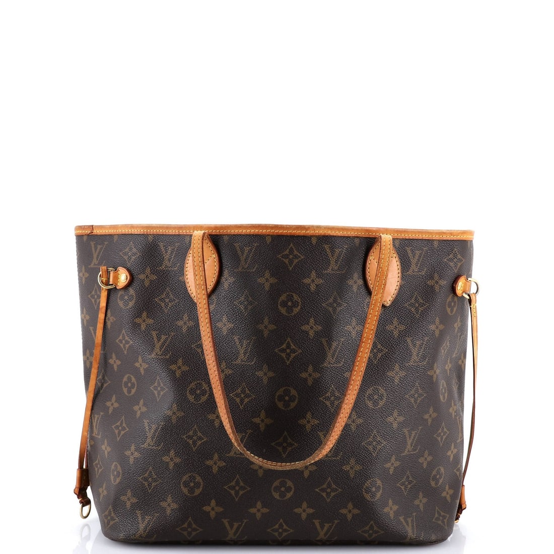 Louis Vuitton Neverfull Tote Monogram Canvas MM: Louis Vuitton Neverfull Tote Monogram Canvas MM Brown Louis Vuitton Neverfull Tote Monogram Canvas MM, featuring a classic design with a canvas coated exterior and neutral interior. The item has a