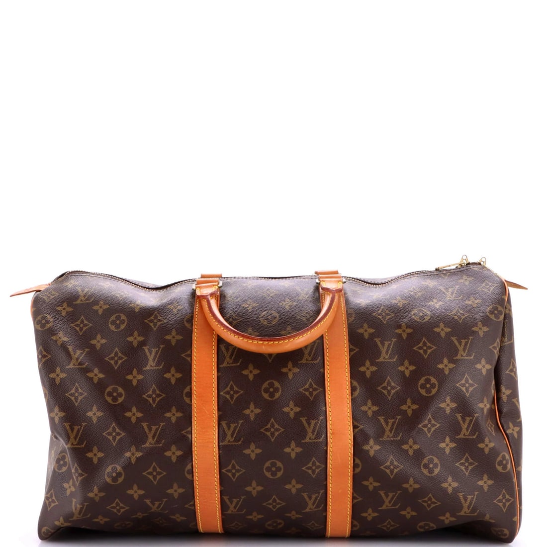 Canvas Monogram Bag Louis Vuitton Keepall 50: Canvas Monogram Bag Louis Vuitton Keepall 50 Canvas Monogram Bag Louis Vuitton Keepall 50 - A Timeless Brown Duffle Bag with Distressed Charm.This Louis Vuitton Keepall 50 bag boasts a classic brown
