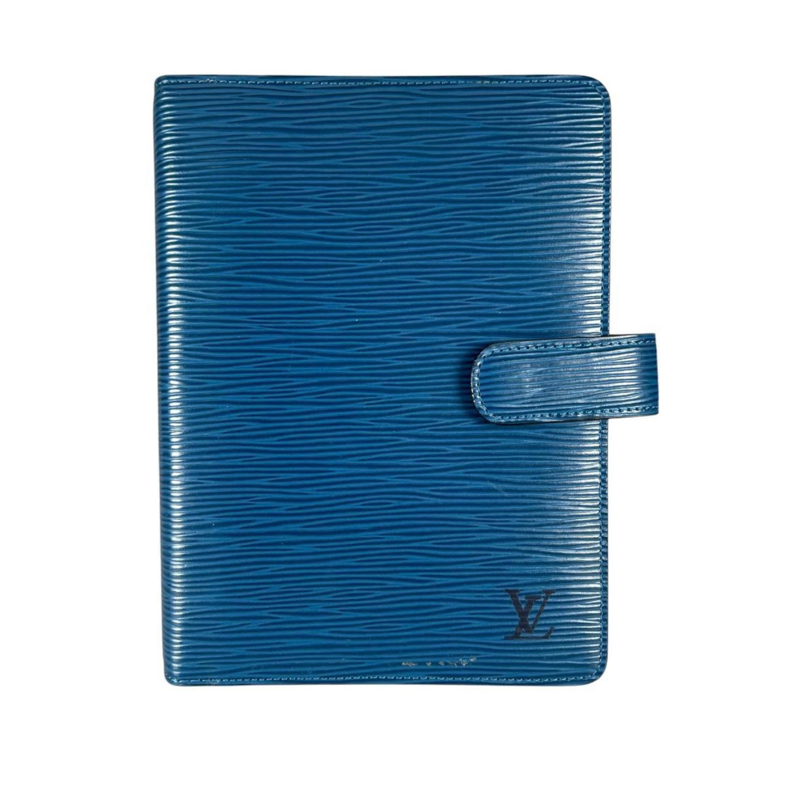 Louis Vuitton Agenda Mm Notebook Cover Epi Leather R20045 Toledo Blue: Louis Vuitton Agenda Mm Notebook Cover Epi Leather R20045 Toledo Blue Toledo blue Epi leather notebook cover from Louis Vuitton's Agenda line, crafted in compact size with a durable 4cm thickness.