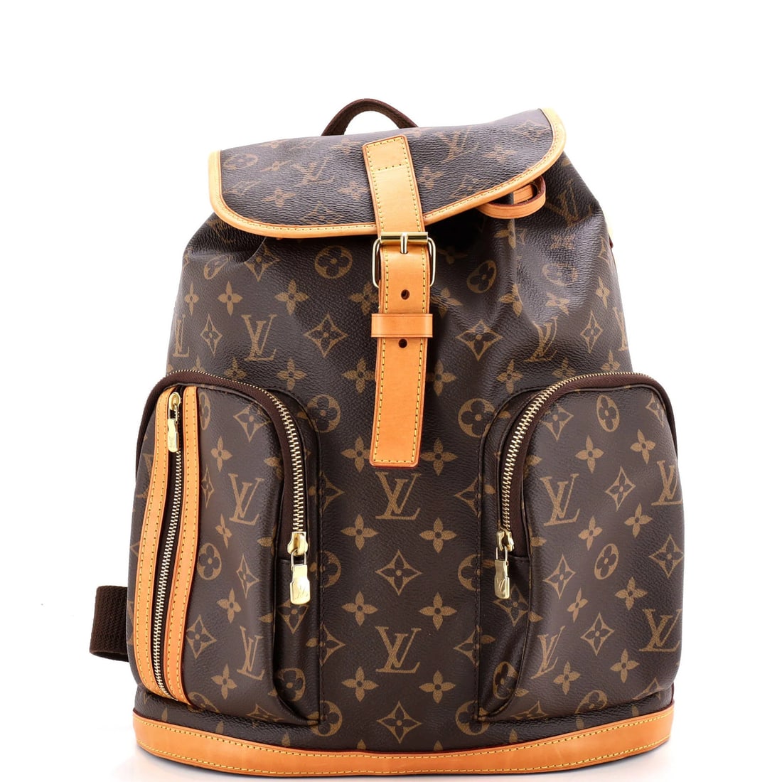 Louis Vuitton Bosphore Backpack Monogram Canvas: Louis Vuitton Bosphore Backpack Monogram Canvas Brown Louis Vuitton Bosphore Backpack Monogram Canvas, featuring the iconic monogram pattern, has a classic backpack design with a heavy edge and gold