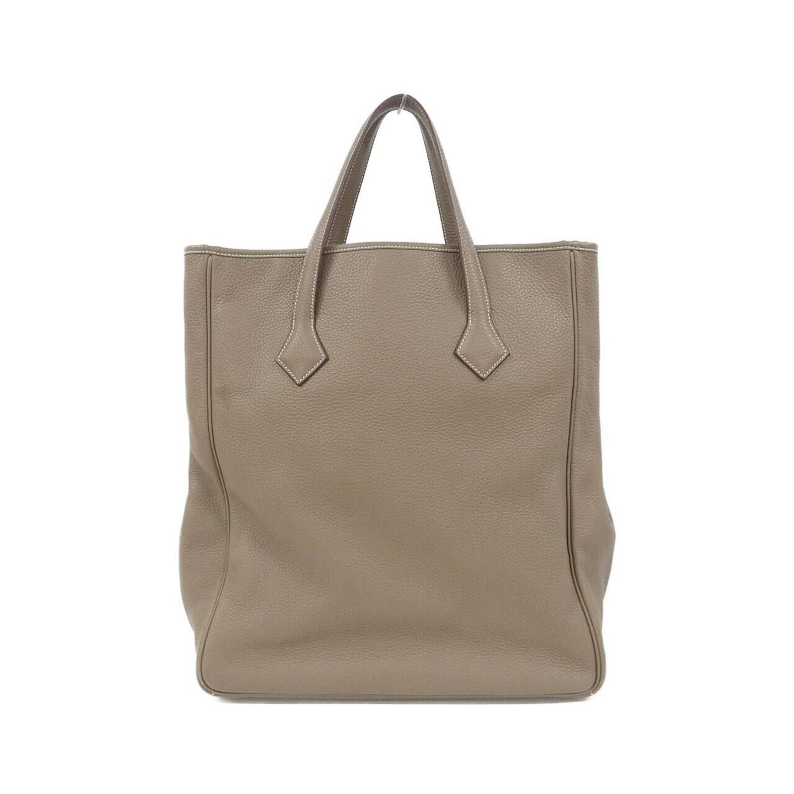 Clemence Leather Handbag Taurillon Hermes: Clemence Leather Handbag Taurillon Hermes Taurillon clemence leather handbag from Hermes, featuring a sophisticated Etoupe gray color and silver hardware, crafted with attention to detail and a
