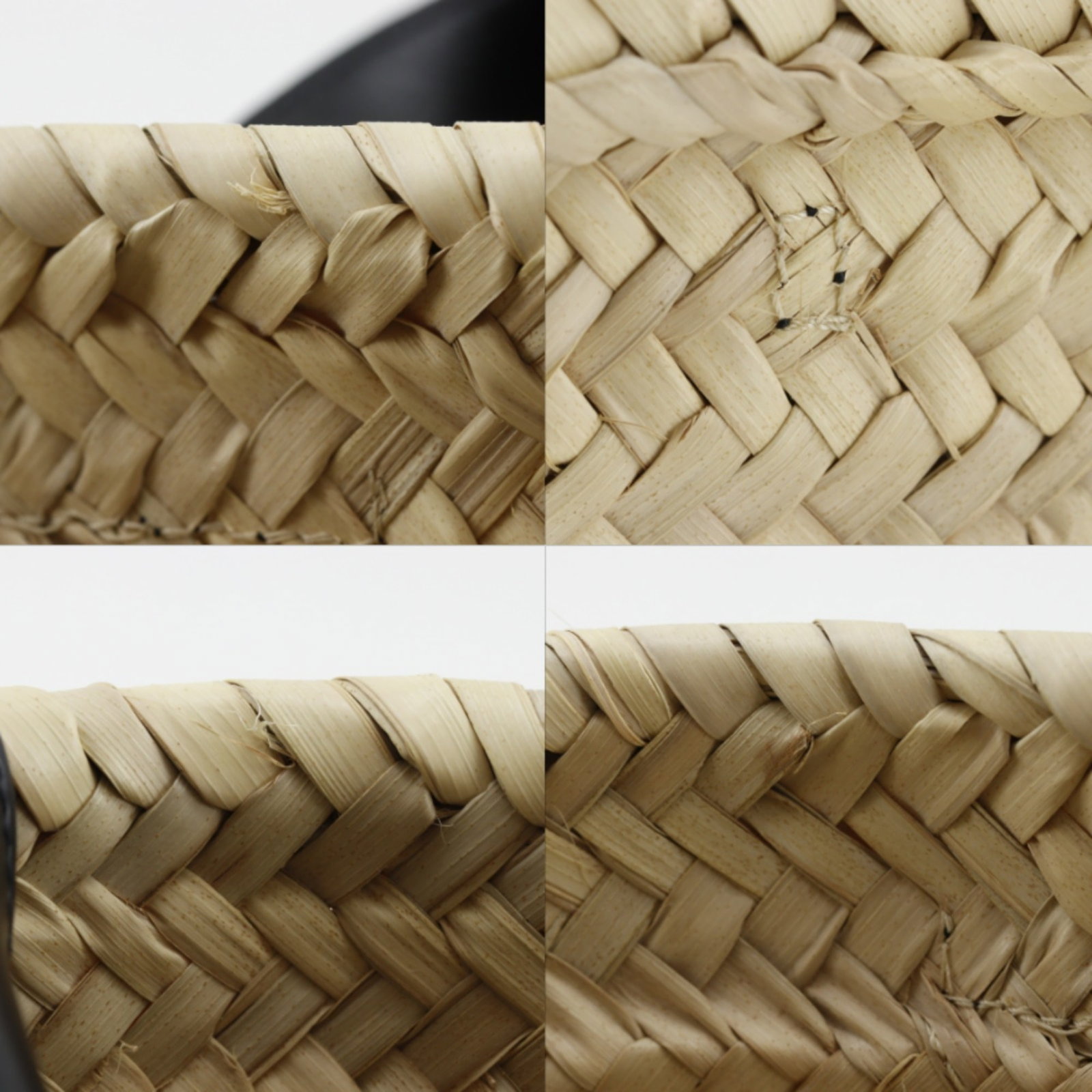 Raffia leather handbag basket - 10
