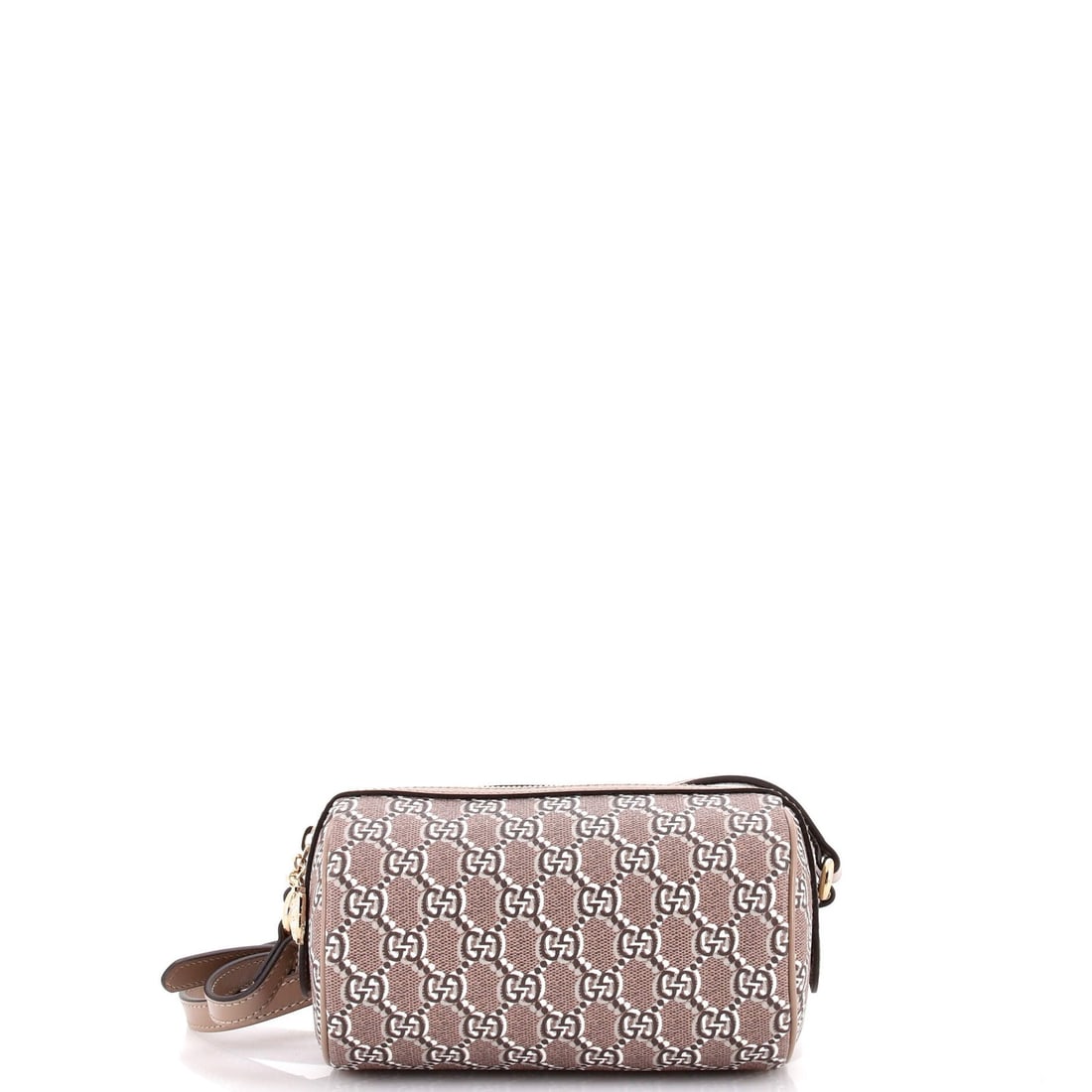 Cylindrical Shoulder Bag Coated Canvas Gucci Mini Shadow GG: Cylindrical Shoulder Bag Coated Canvas Gucci Mini Shadow GG Brown Cylindrical Shoulder Bag with Canvas Coated Exterior, Measuring 3" x 7" x 3". This Gucci Mini Shadow GG features a neutral interior an