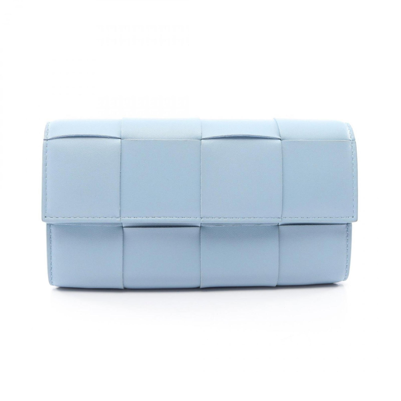 Bottega Veneta Long Wallet (Bi-Fold) Leather: Bottega Veneta Long Wallet (Bi-Fold) Leather Bottega Veneta's iconic bi-fold long wallet boasts a sleek blue leather design, measuring 11cm x 19cm x 2cm. This stylish accessory features a timeless ble