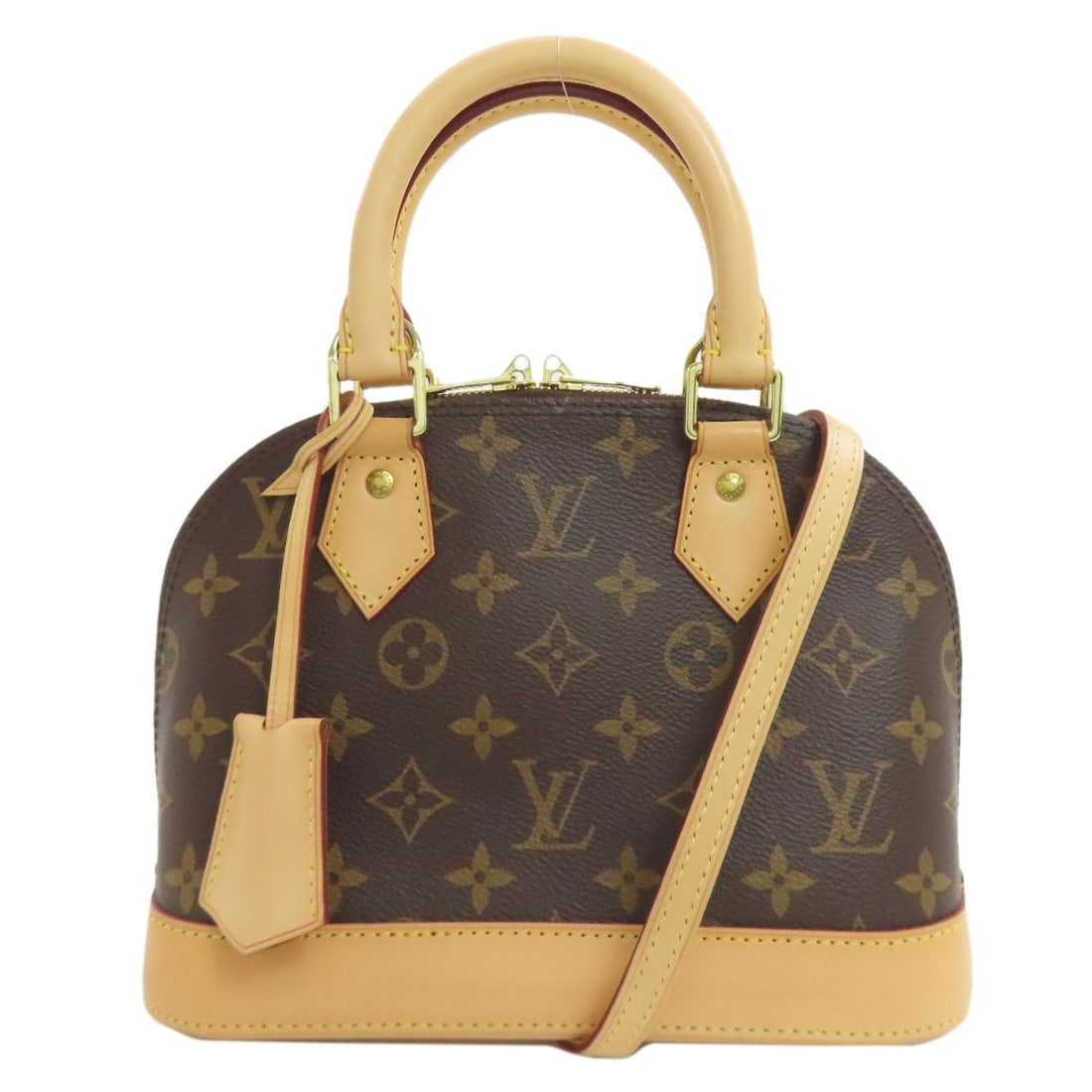 Louis Vuitton Monogram Canvas M53152 Alma Bb Handbag: Louis Vuitton Monogram Canvas M53152 Alma Bb Handbag Brown Monogram Canvas Alma Bb Handbag. This Louis Vuitton Alma Bb handbag features a classic monogram canvas exterior in brown. With its timeless