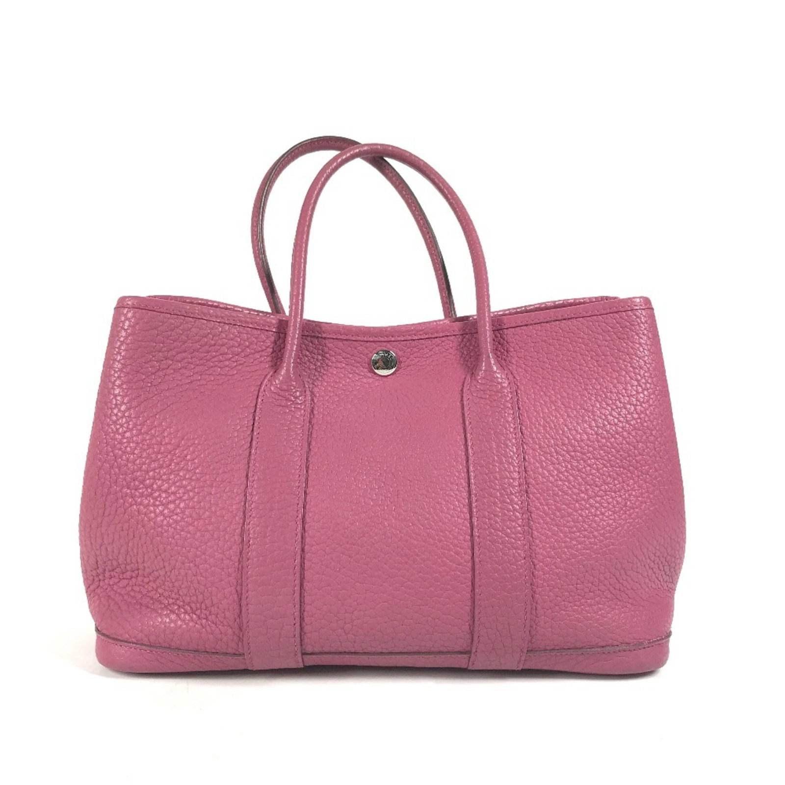 Hermes Handbag Tote Bag Negonda Leather: Hermes Handbag Tote Bag Negonda Leather Purple Negonda leather tote bag from the Hermes Garden line features a Tosca closure and a zipper pocket for added convenience. The bag is made with high-qualit