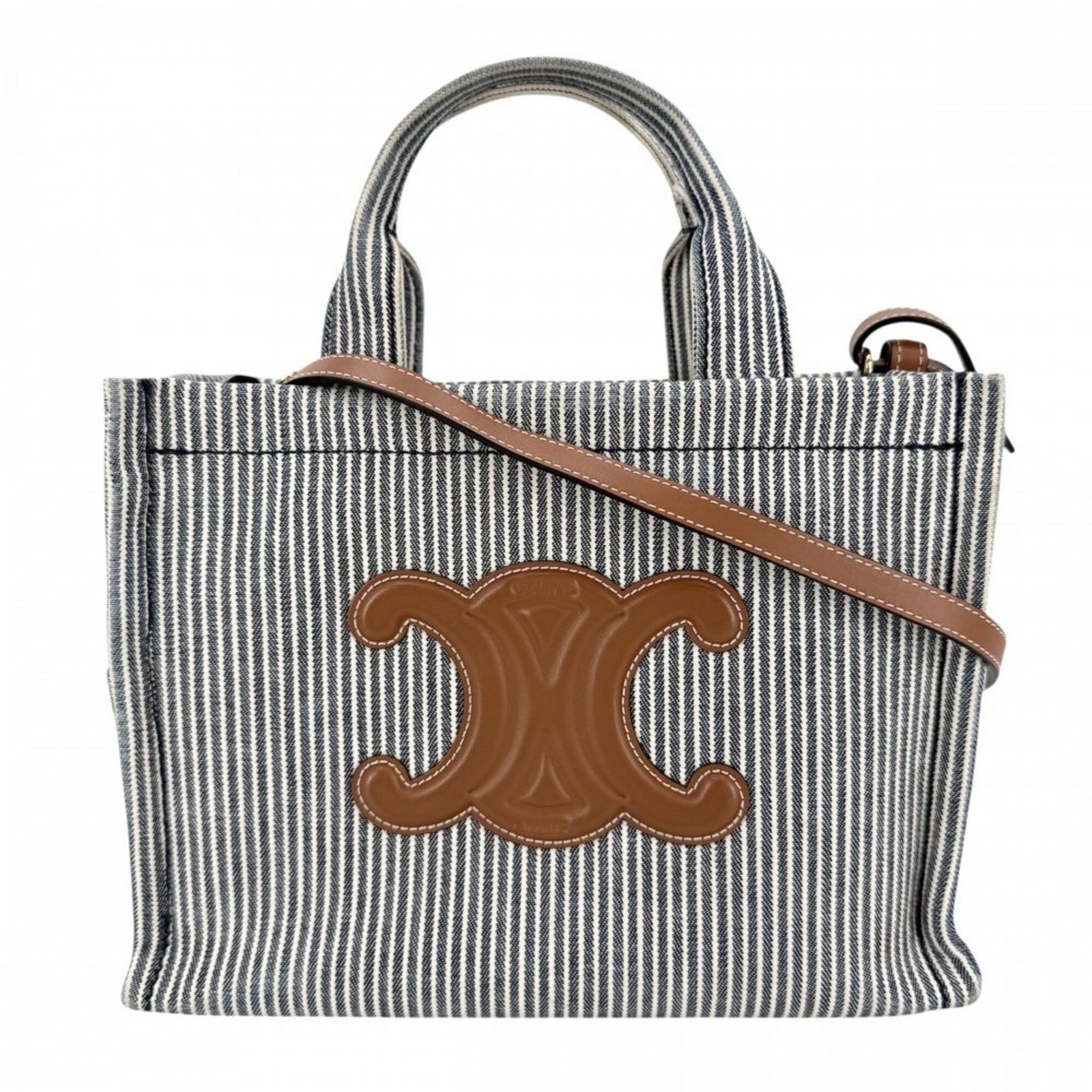 Shoulder bag Canvas Tote bag Handbag Celine: Shoulder bag Canvas Tote bag Handbag Celine Canvas tote bag with a classic design, made from high-quality canvas material in navy and white colors. Measuring 19cm x 26cm x 13cm, this Celine shoulder b