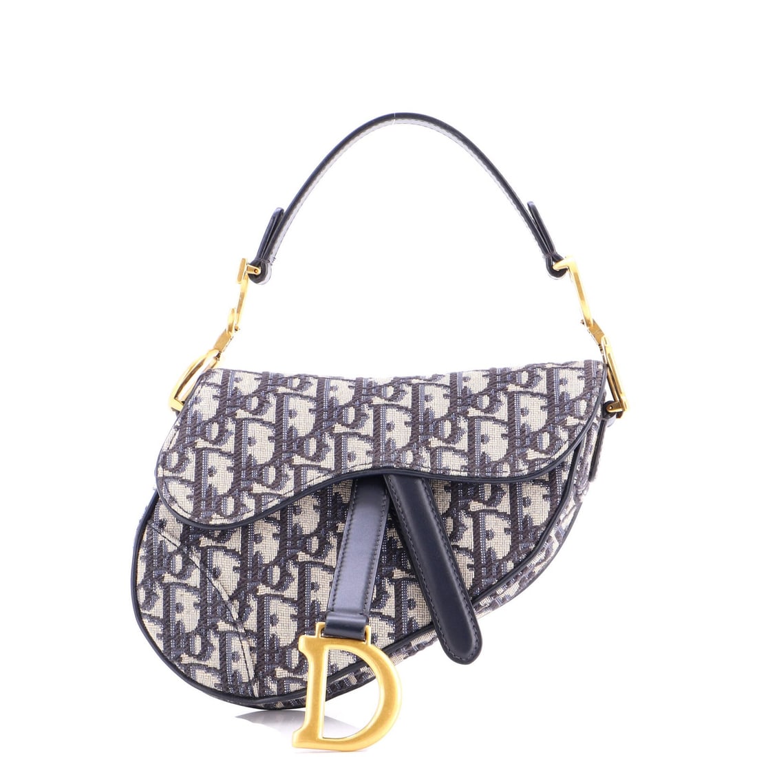 Canvas Oblique Christian Dior Saddle Mini: Canvas Oblique Christian Dior Saddle Mini Canvas Oblique Christian Dior Saddle Mini - A chic and compact shoulder bag with an oblique design, featuring a plain canvas exterior in black and a neutral