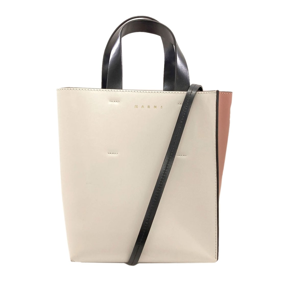 Handbag Leather 2Way Museo: Handbag Leather 2Way Museo White leather 2Way Museo handbag from MARNI. This handbag features white exterior material and is made of leather. Item Specifics: Brand: MARNI Style: Handbag Color: white