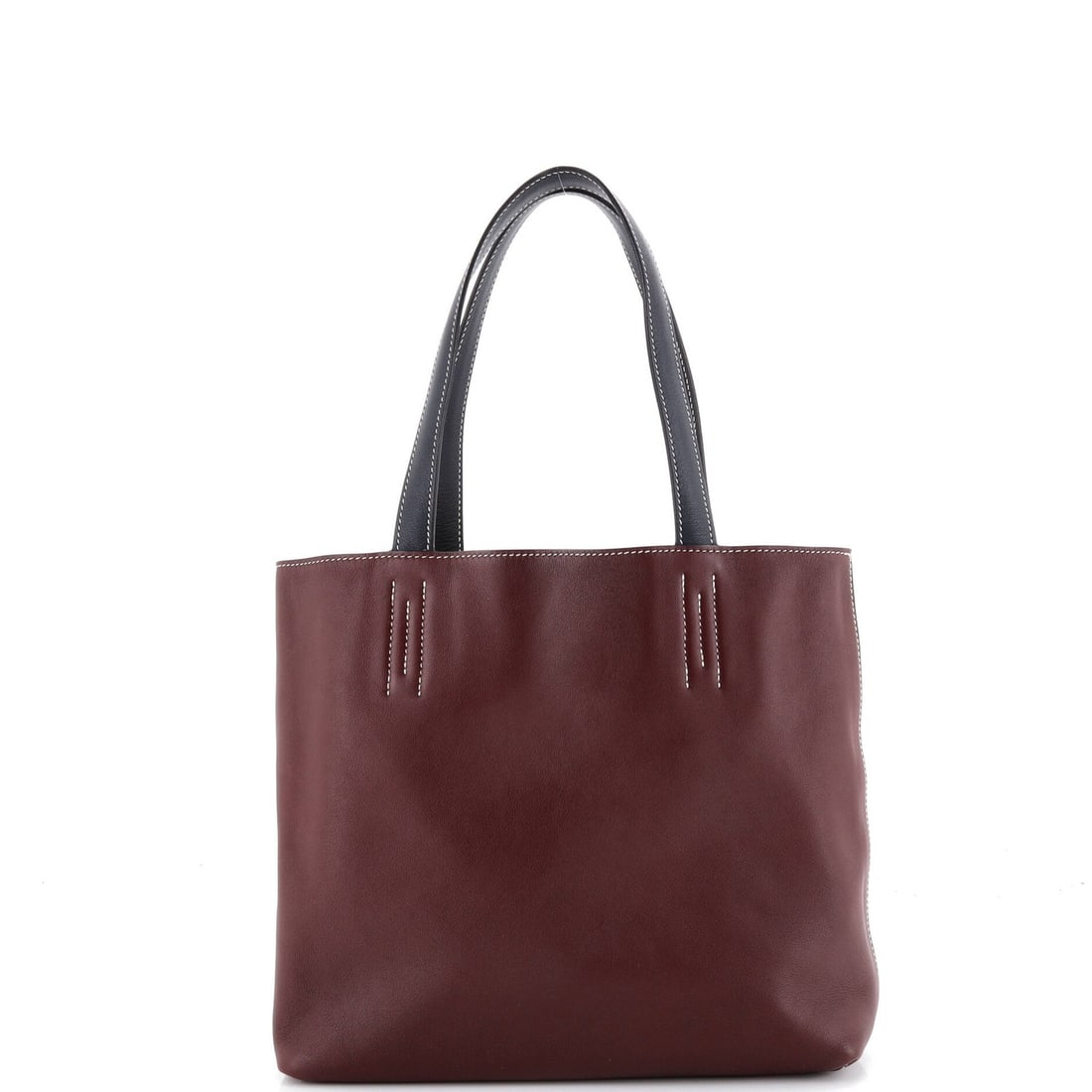 Hermes Double Sens Tote Veau Sikkim 28: Hermes Double Sens Tote Veau Sikkim 28 Red Double Sens Tote Veau Sikkim 28 in excellent condition, featuring scuffs, corner wear, and minor creases on the exterior, and minor scuffs, minor creases, an