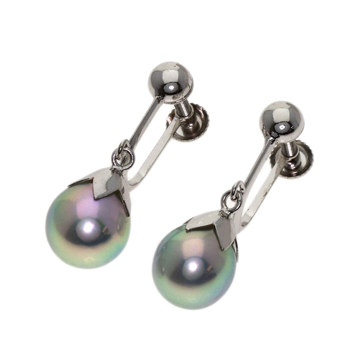 Pearl K14 White Gold Earring Tasaki: Pearl K14 White Gold Earring Tasaki K14 White Gold Earring Tasaki boasts a sleek silver exterior and features a stunning pearl main stone set in a high-quality K14WG metal. The elegant design makes