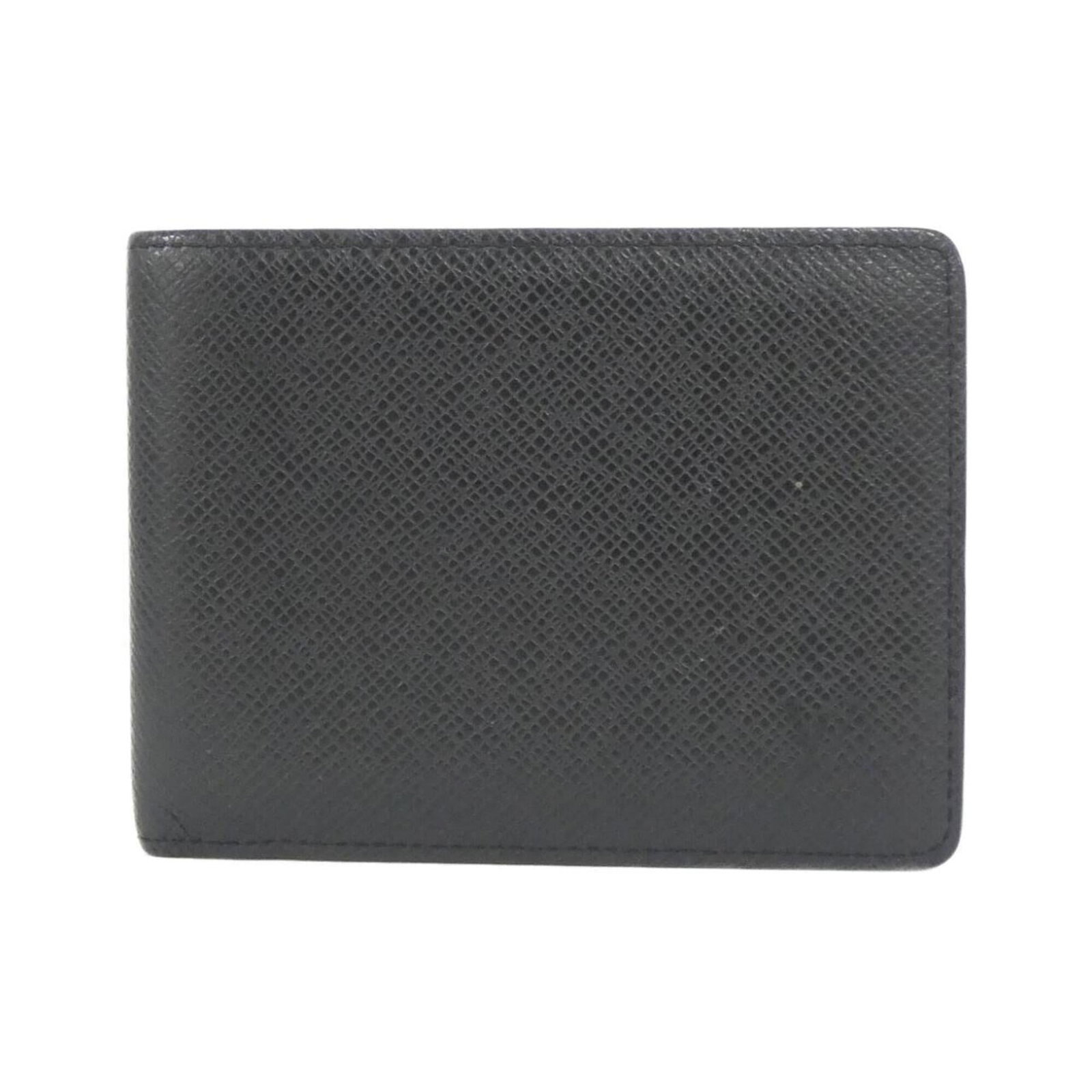 Louis Vuitton Bill Wallet (Bi-Fold) Leather: Louis Vuitton Bill Wallet (Bi-Fold) Leather Black Louis Vuitton bi-fold leather wallet with a classic design, measuring 9cm x 12cm x 2cm. Made from high-quality calf leather, this wallet features a ti
