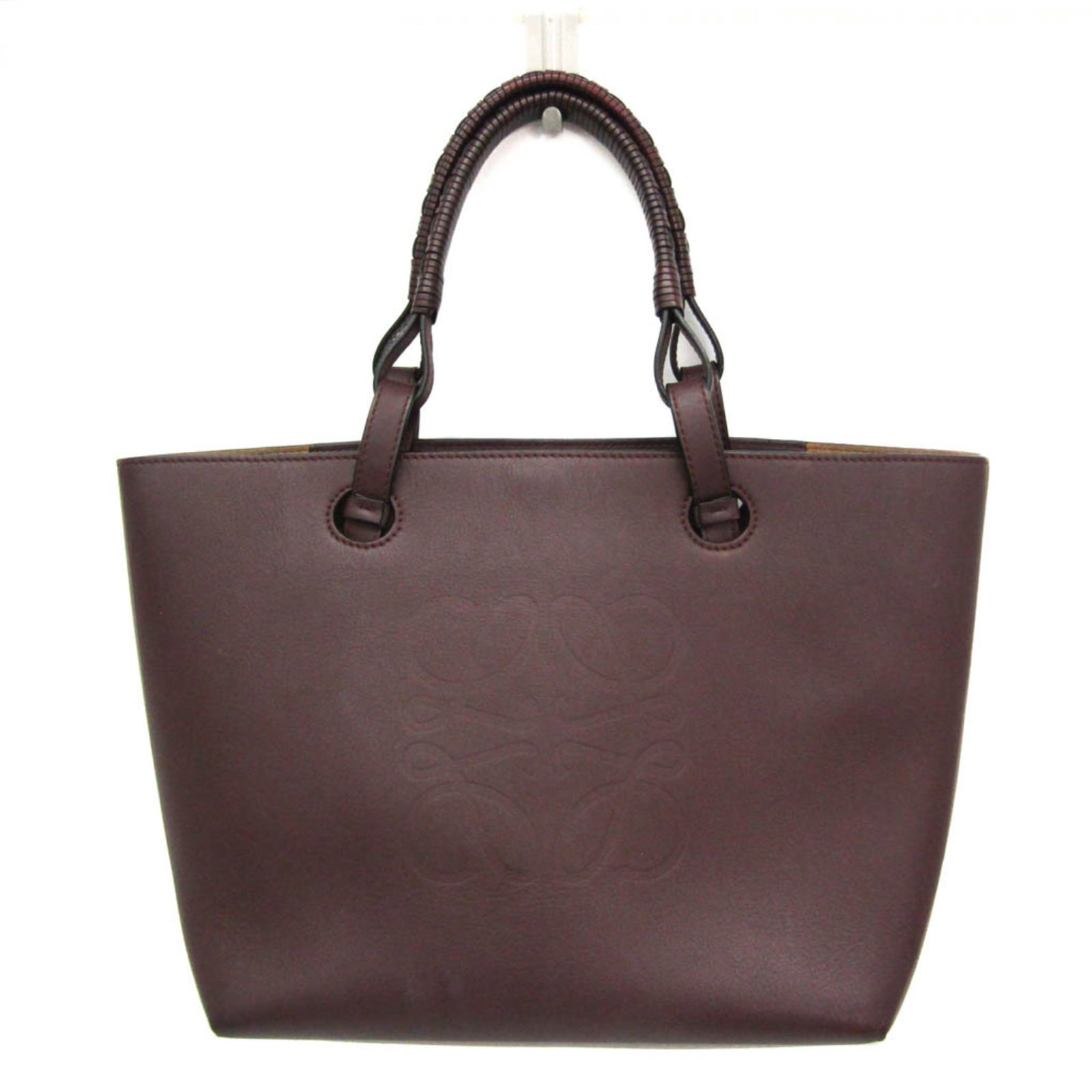 Loewe Tote Bag Leather Handbag: Loewe Tote Bag Leather Handbag Wine leather Loewe tote bag with a classic design, measuring 24.5cm x 28cm x 14cm, weighing 720g. Made from high-quality leather, this bag features a timeless style that