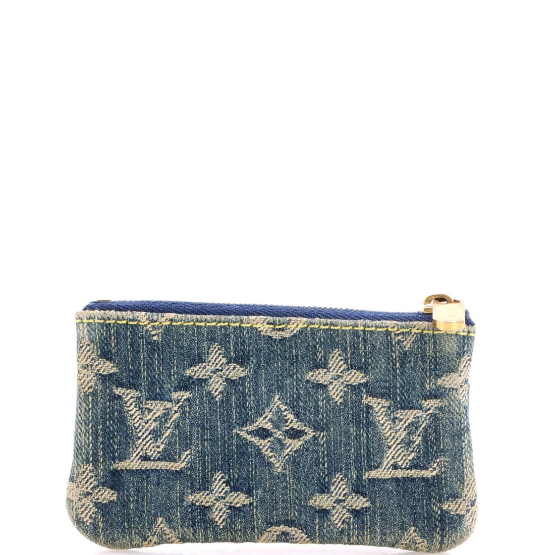 Key Pouch Monogram Louis Vuitton Denim: Key Pouch Monogram Louis Vuitton Denim Blue Louis Vuitton Denim Key Pouch with Monogram Pattern, featuring a classic design with a 2.5" height and 4.5" width, made from durable denim exterior and