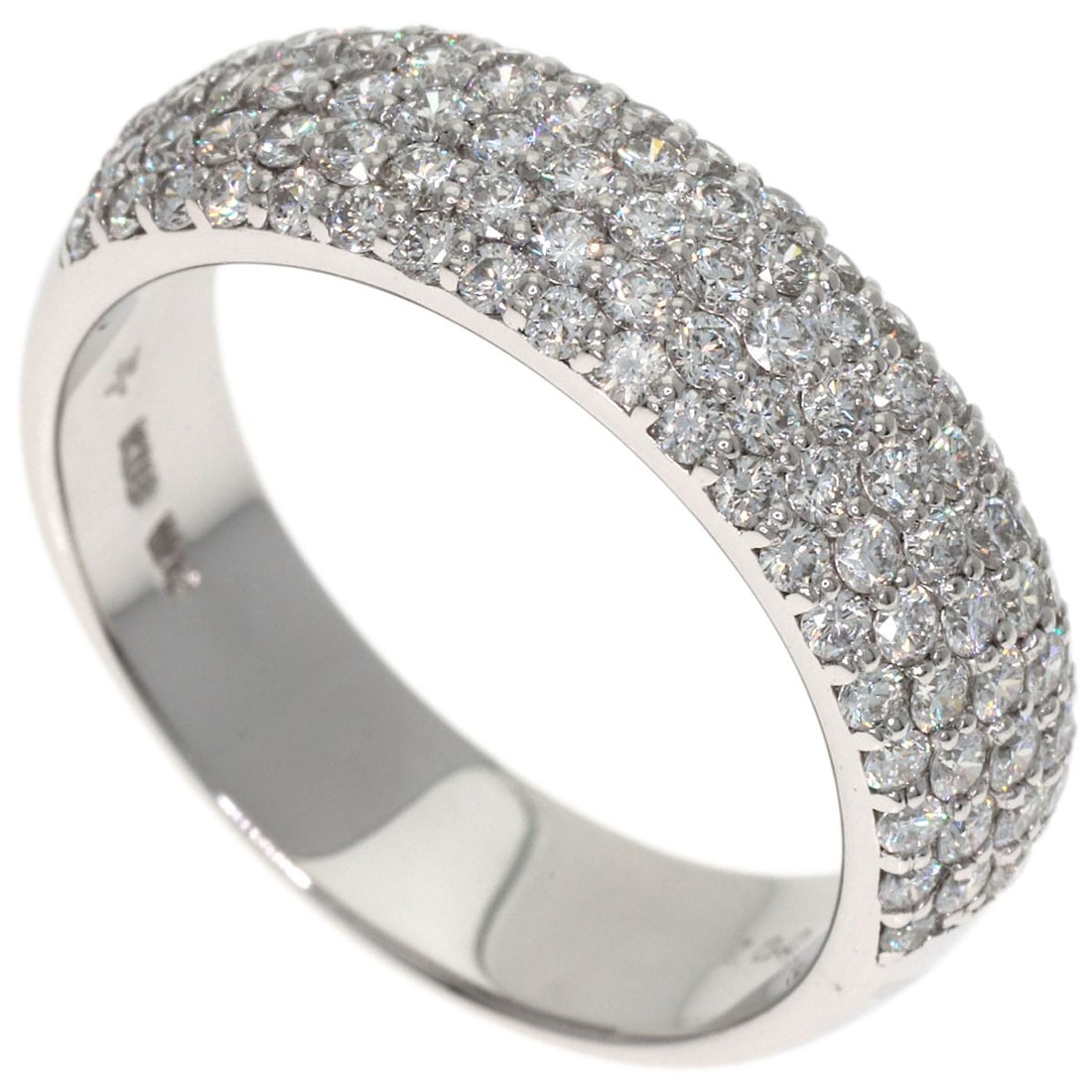 Ponte Vecchio Pave Diamond Ring K18 White Gold: Ponte Vecchio Pave Diamond Ring K18 White Gold Ponte Vecchio Pave Diamond Ring K18 White Gold is a stunning ring featuring a pave diamond set in K18 white gold. The ring boasts a total carat weight