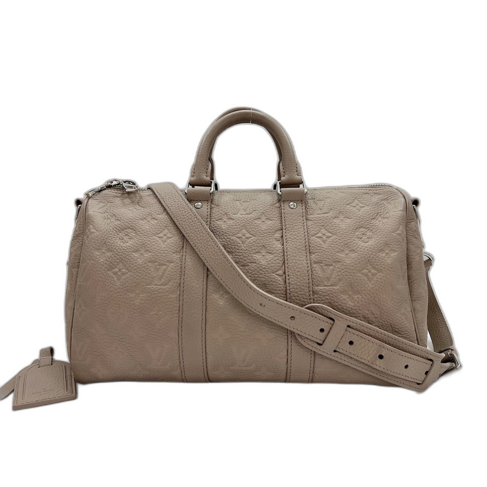Boston Bag By Louis Vuitton: Boston Bag By Louis Vuitton Boston Bag By Louis Vuitton - A Timeless Classic. This iconic Boston bag from Louis Vuitton boasts a sleek beige color and a compact size, measuring 25cm x 36cm x 13cm. Wit