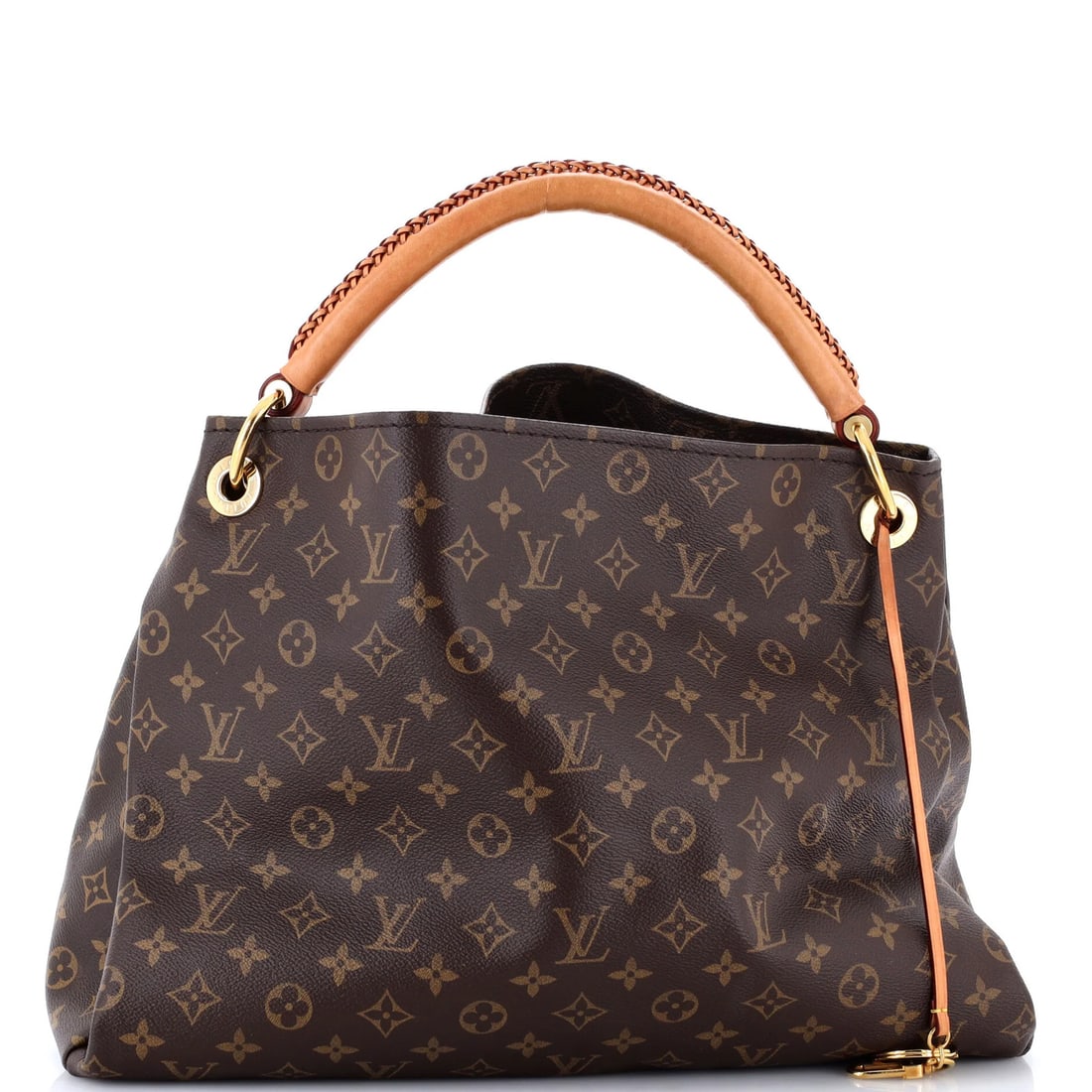 Louis Vuitton Canvas Monogram Artsy Handbag MM: Louis Vuitton Canvas Monogram Artsy Handbag MM The Louis Vuitton Canvas Monogram Artsy Handbag MM boasts a rich, brown canvas exterior with iconic monogram patterns, adding a touch of timeless eleganc