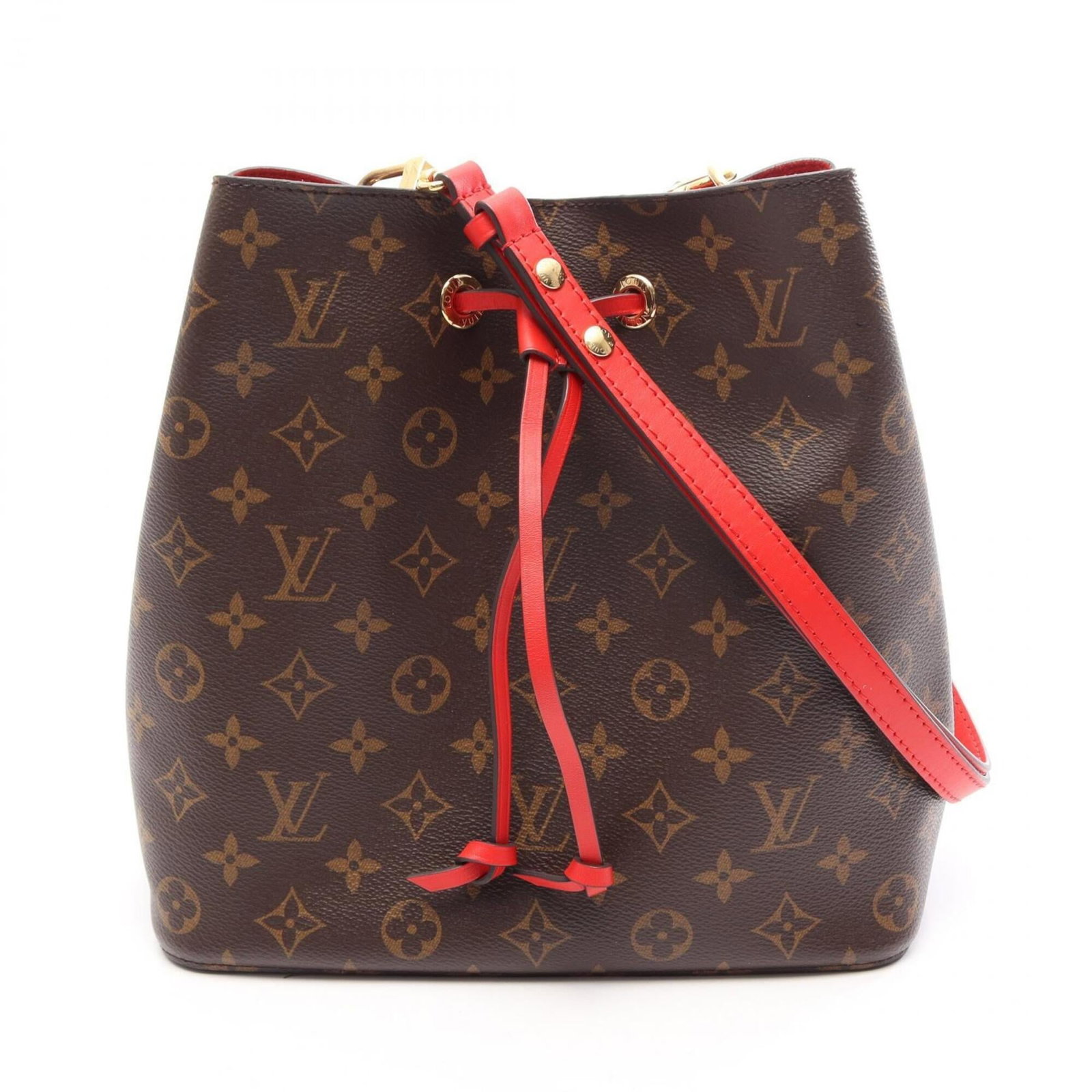 Monogram Louis Vuitton Handbag Shoulder: Monogram Louis Vuitton Handbag Shoulder Monogram Louis Vuitton Handbag Shoulder in Brown, Coquelicots, and Red Colors. This stylish shoulder bag features the iconic Monogram pattern in a unique