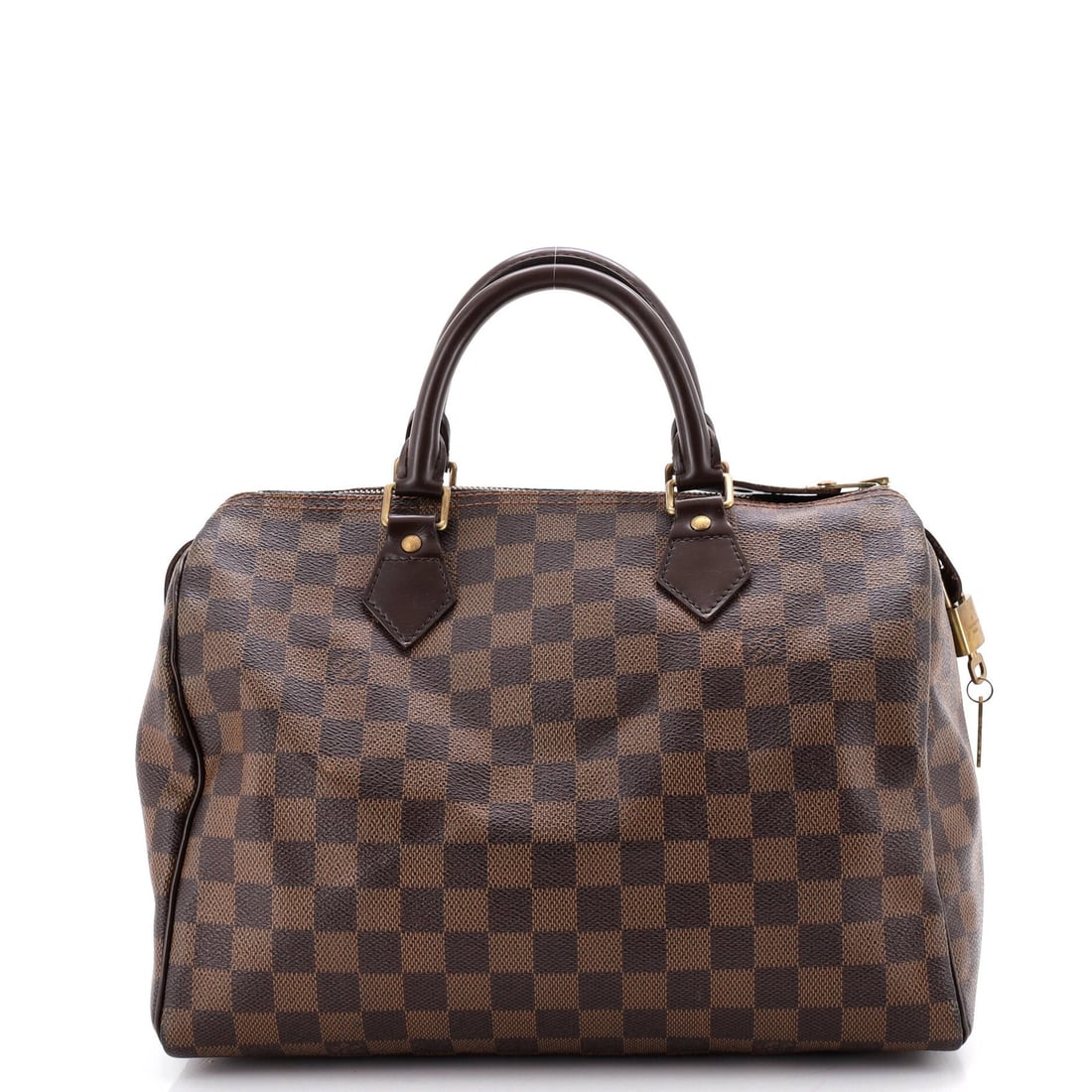 Vuitton Speedy Louis Handbag Damier: Vuitton Speedy Louis Handbag Damier The Louis Vuitton Speedy Louis Handbag Damier 30 is a classic, timeless design featuring a brown canvas coated exterior with a signature Damier print. With its