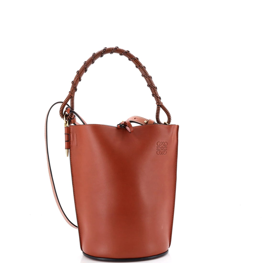 Medium Leather Bucket Bag Gate Top Handle Loewe (1 of 6)