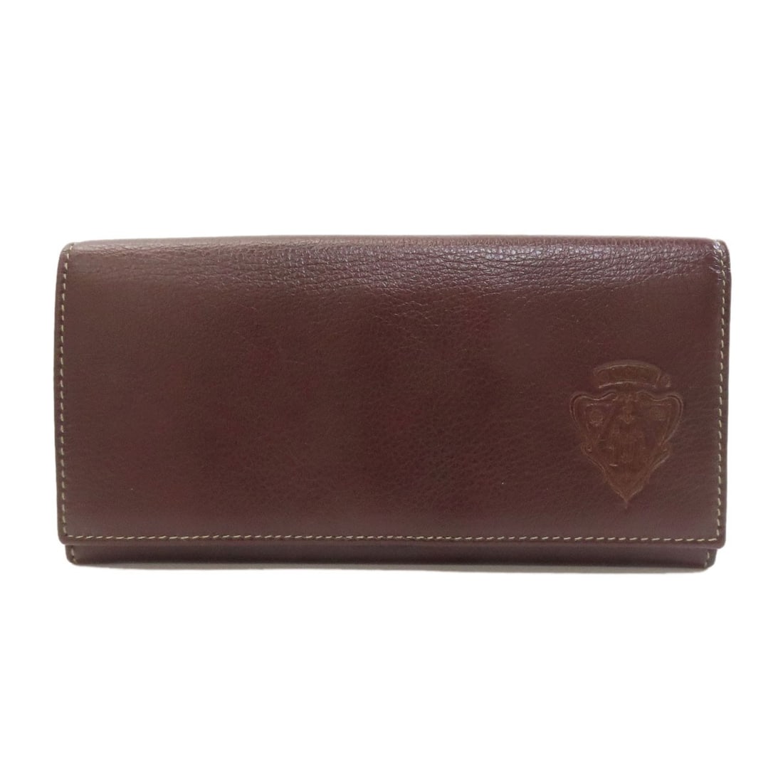 Logo Long Wallet Leather Gucci 190425 With Coin: Logo Long Wallet Leather Gucci 190425 With Coin Brown Leather Long Wallet with Coin Pocket from GUCCI. This classic long wallet features a signature brown leather exterior and a coin pocket for added