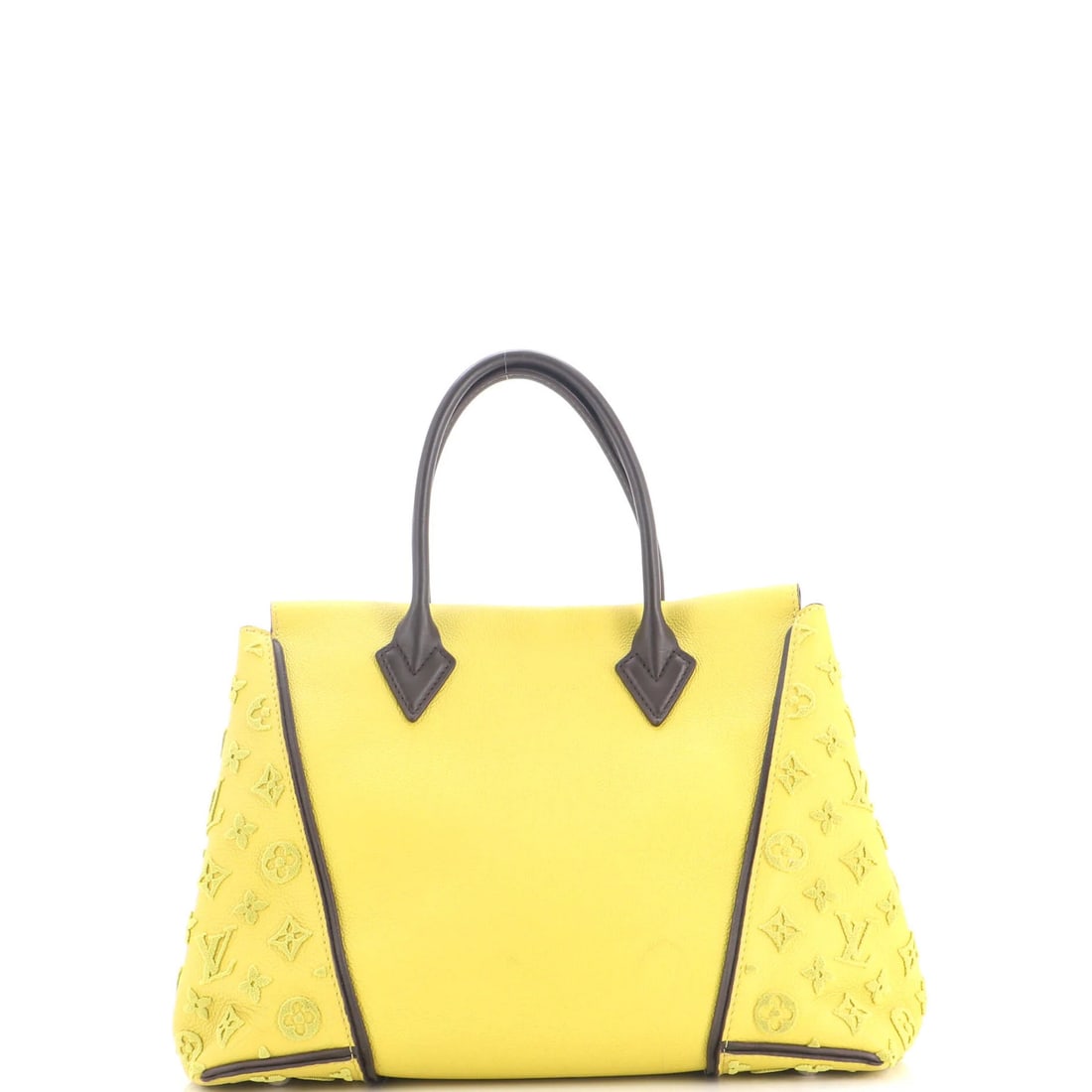 Louis Vuitton W Tote Veau Cachemire Calfskin PM: Louis Vuitton W Tote Veau Cachemire Calfskin PM Yellow Louis Vuitton W Tote Veau Cachemire Calfskin PM, featuring a classic design with a 5" handle drop and 9.5" height, this stylish tote boasts a vib