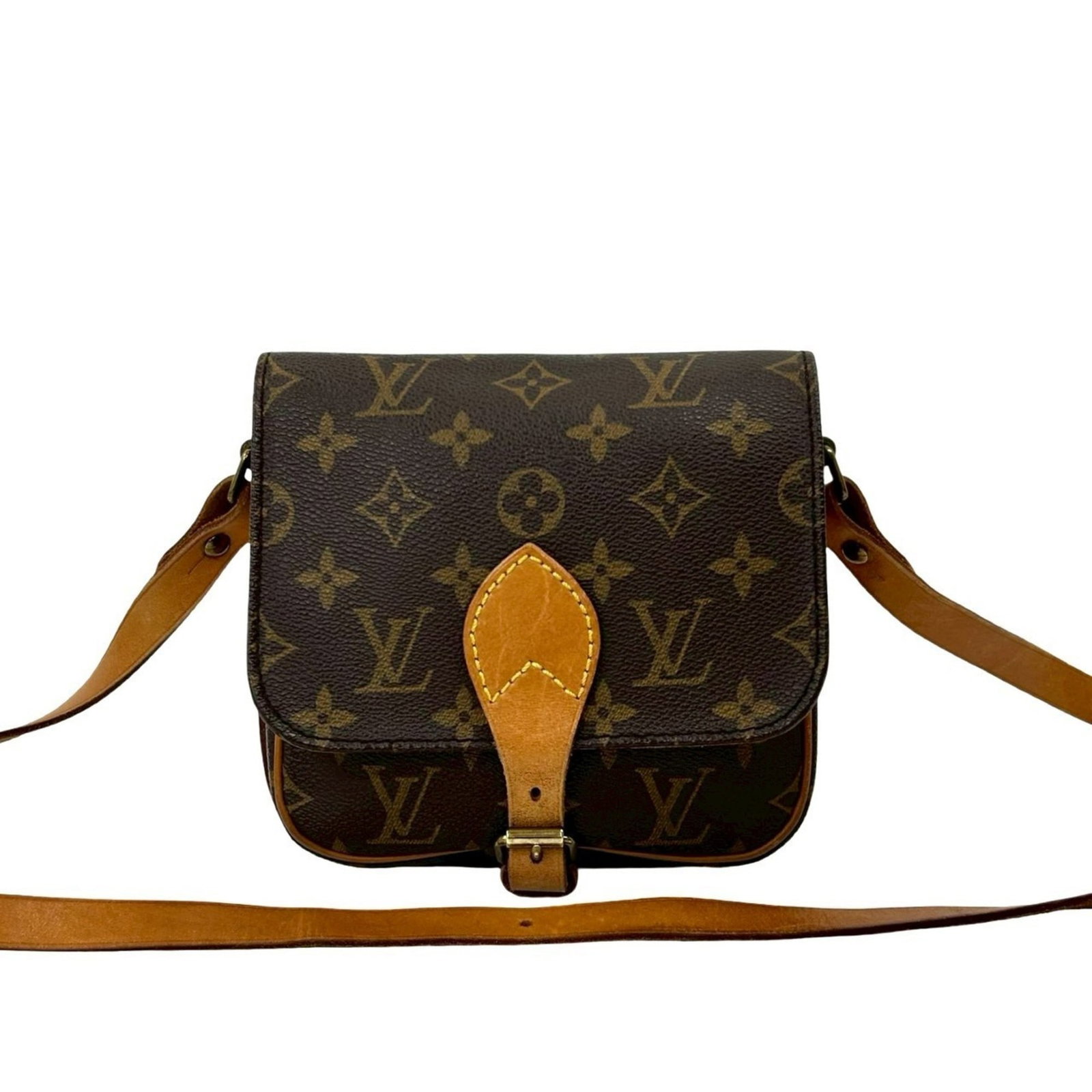 Louis Vuitton Pochette Shoulder Bag Leather Pvc: Louis Vuitton Pochette Shoulder Bag Leather Pvc Brown Louis Vuitton Pochette Shoulder Bag with Leather and PVC Material, 15cm x 15.5cm x 4.5cm in Size. This Pochette Shoulder Bag features a