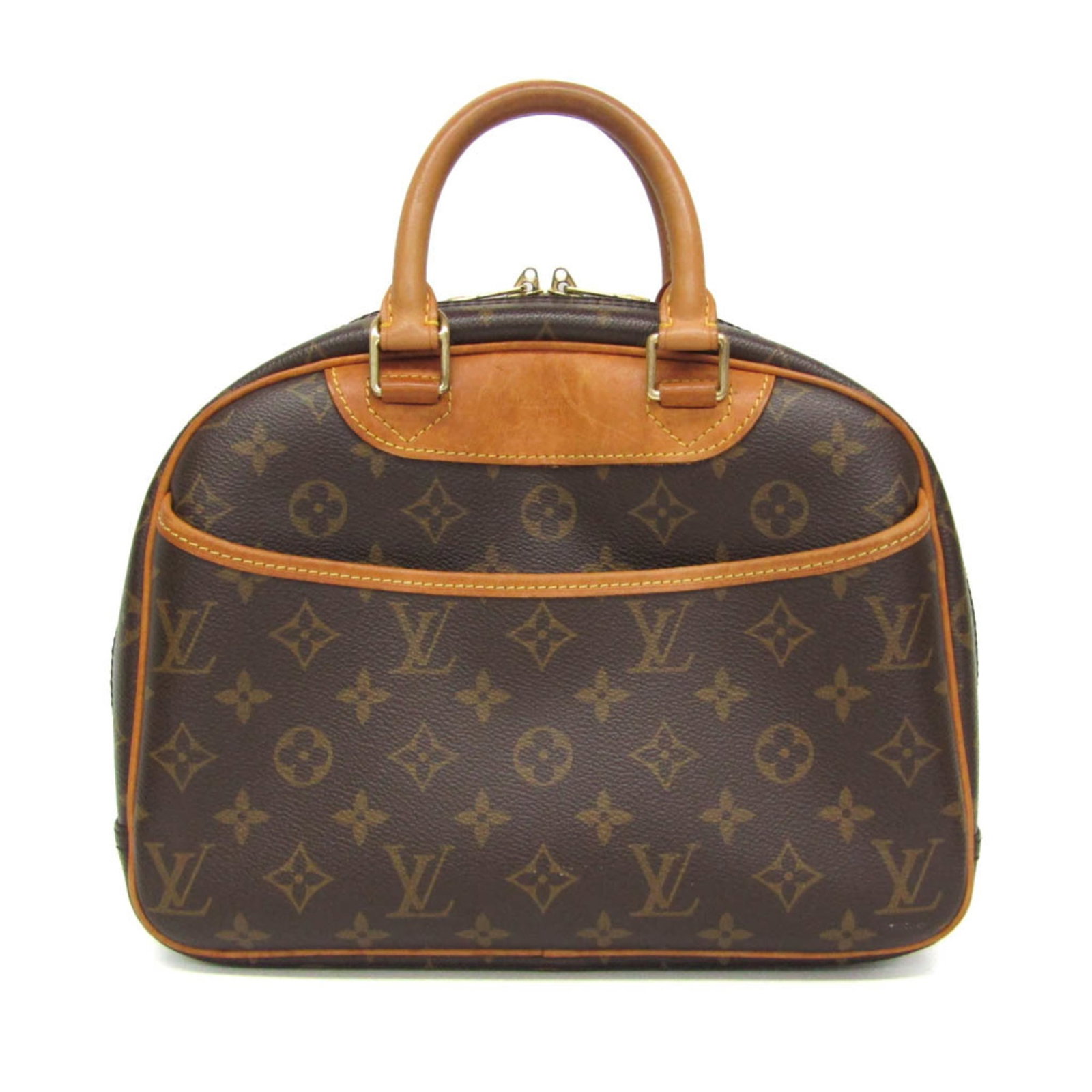 Louis Vuitton Monogram Handbag: Louis Vuitton Monogram Handbag The Louis Vuitton Monogram Trouville handbag boasts a timeless design with its iconic monogram pattern and classic Trouville model. This stylish bag features a spacious