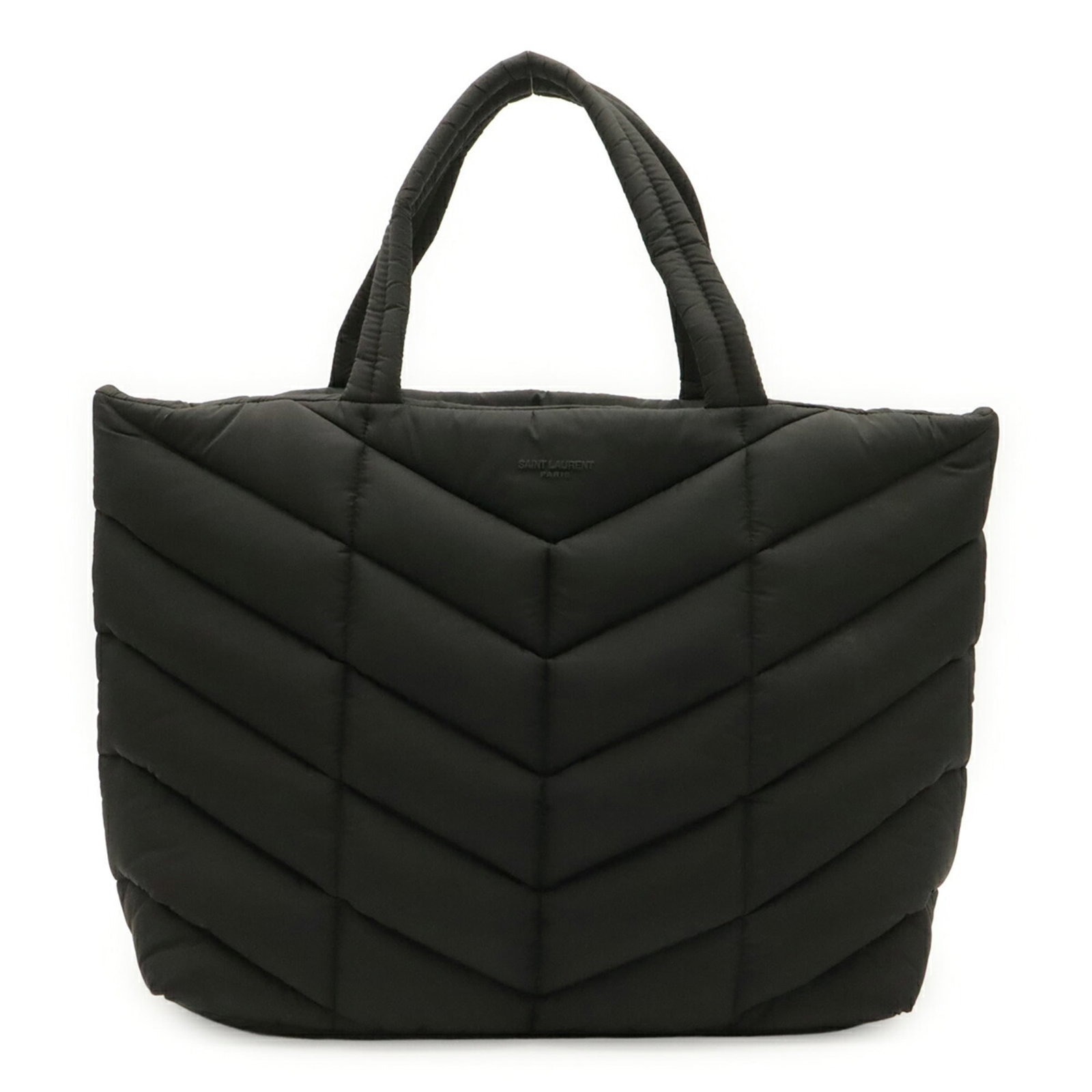 Nylon Yves Saint Laurent Tote Bag: Nylon Yves Saint Laurent Tote Bag Black nylon tote bag from Yves Saint Laurent, measuring 34cm x 56cm x 18cm, made from durable nylon material. This classic tote bag features a sleek and