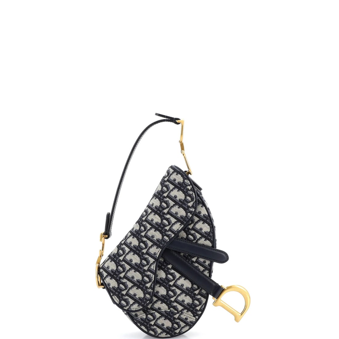 Canvas Oblique Christian Dior Saddle Mini: Canvas Oblique Christian Dior Saddle Mini Canvas Oblique Christian Dior Saddle Mini - A stylish and compact shoulder bag with a signature blue canvas exterior, featuring a classic oblique design and